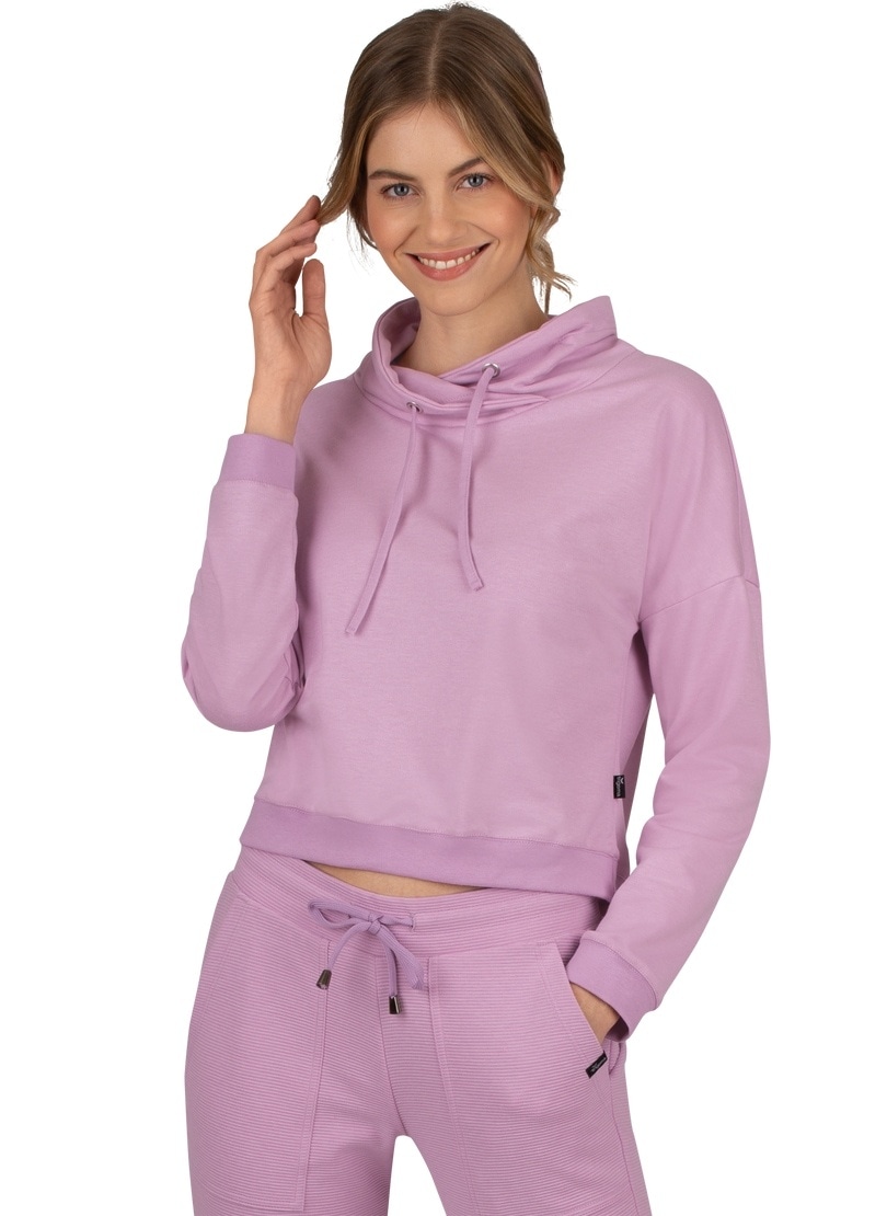 Trigema Sweatshirt »TRIGEMA Sweatshirt mit modischem Stehkragen«