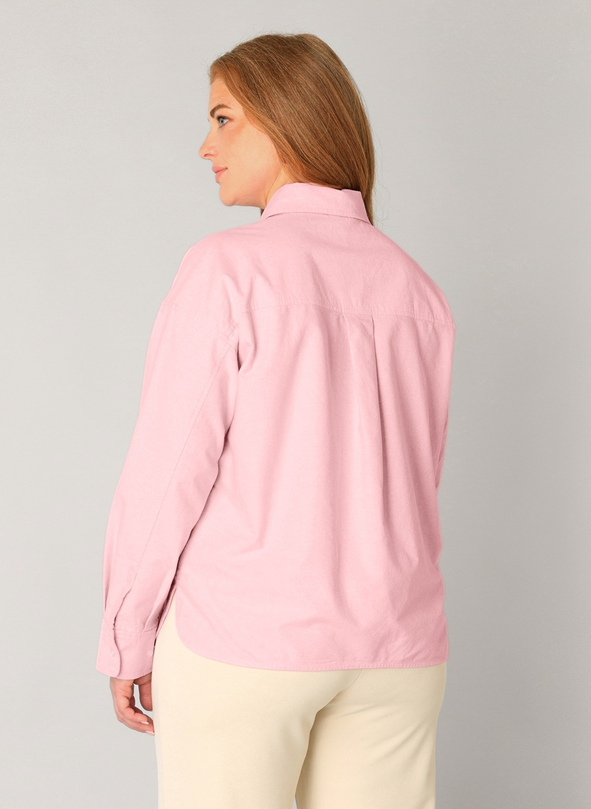 Base Level Curvy Langarmbluse »Bella« kurz, mit Brusttasche