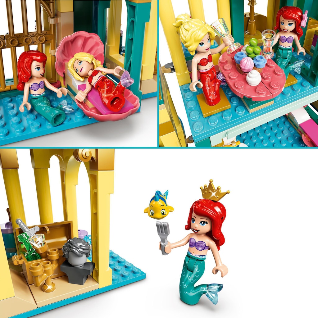 LEGO® Konstruktionsspielsteine »Arielles Unterwasserschloss (43207), LEGO® Disney Princess«, (498 St.)
