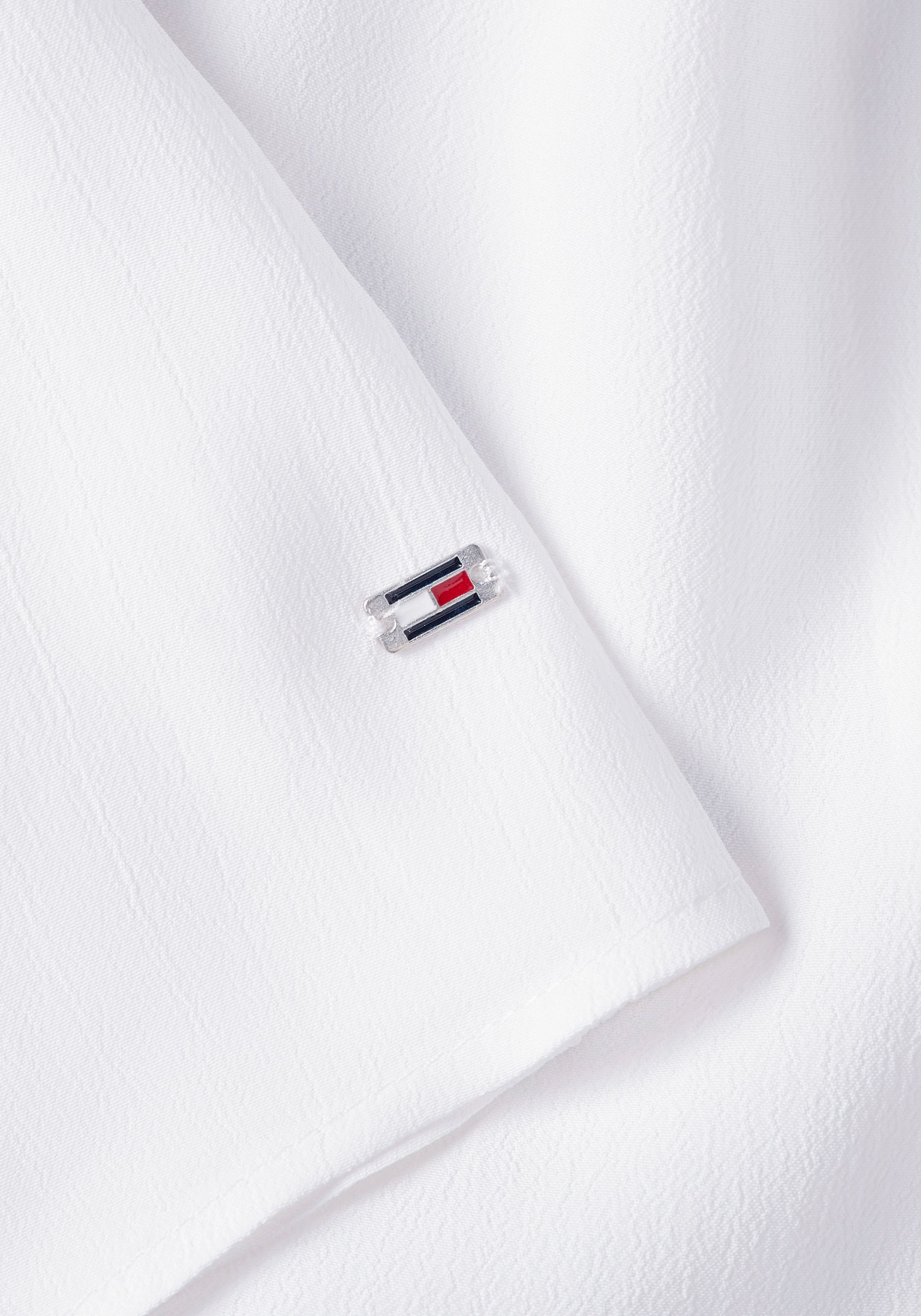 Tommy Hilfiger Kurzarmbluse »ESSENTIAL FLUID SS SHIRT«, mit Metalllabel