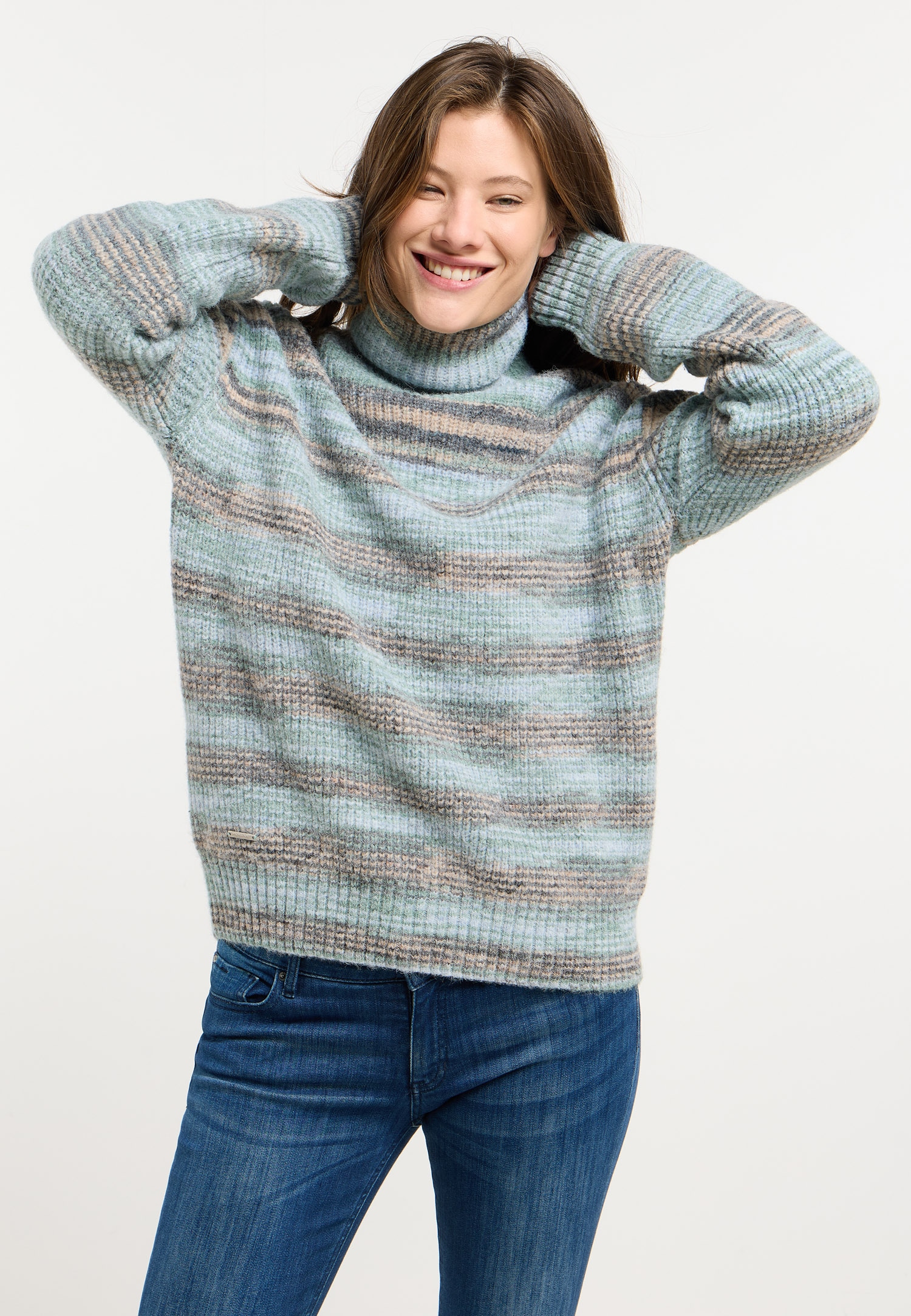 Ragwear Pull à col roulé »SAFINA« mélange de matériaux facile d'entretien, col roulé haut
