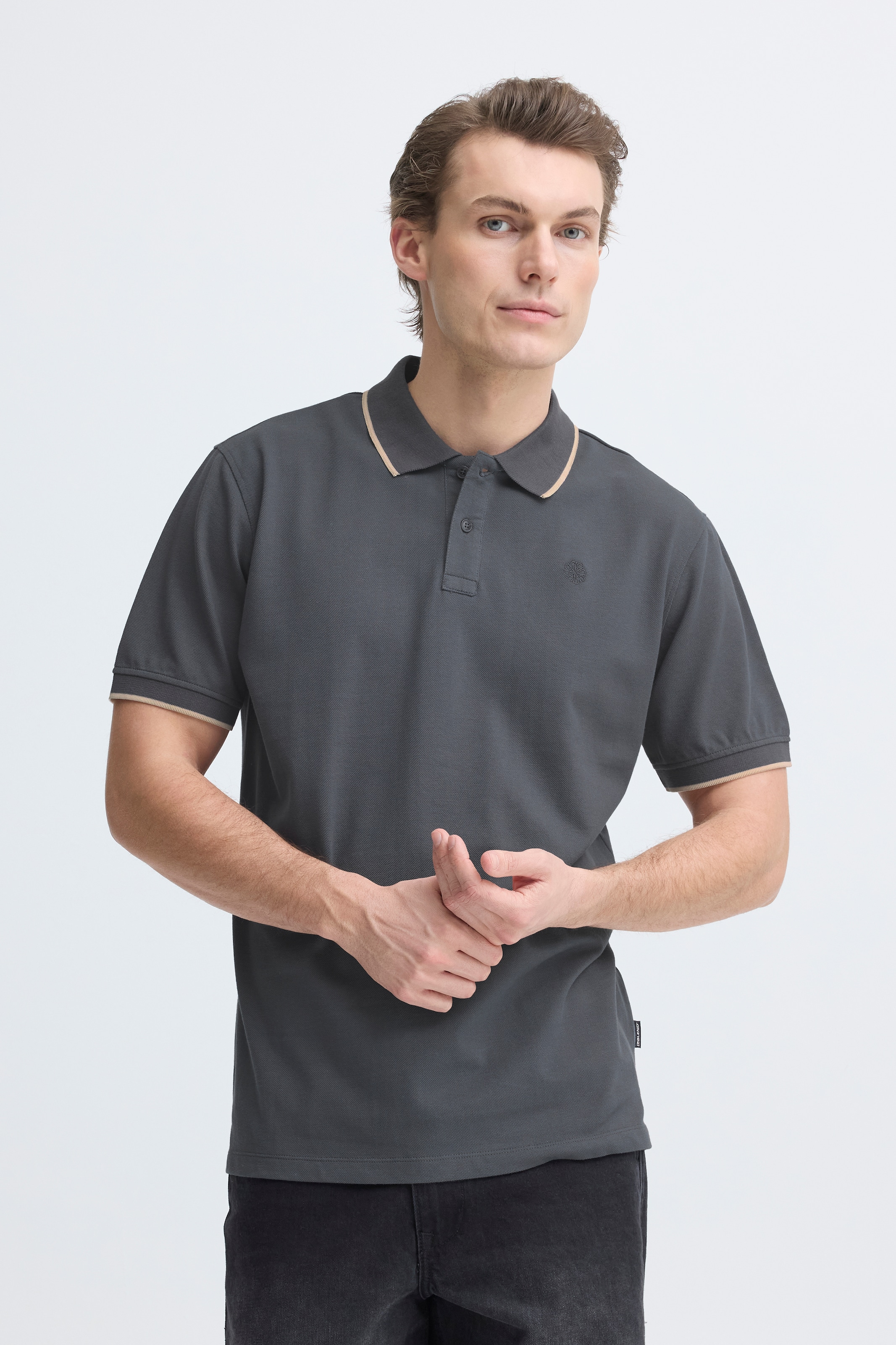 Image of Blend Poloshirt "BHEDIN POLO S/S" mit Polokragen, aus Baumwolle und Jersey, Regular Fit, Kurzarm