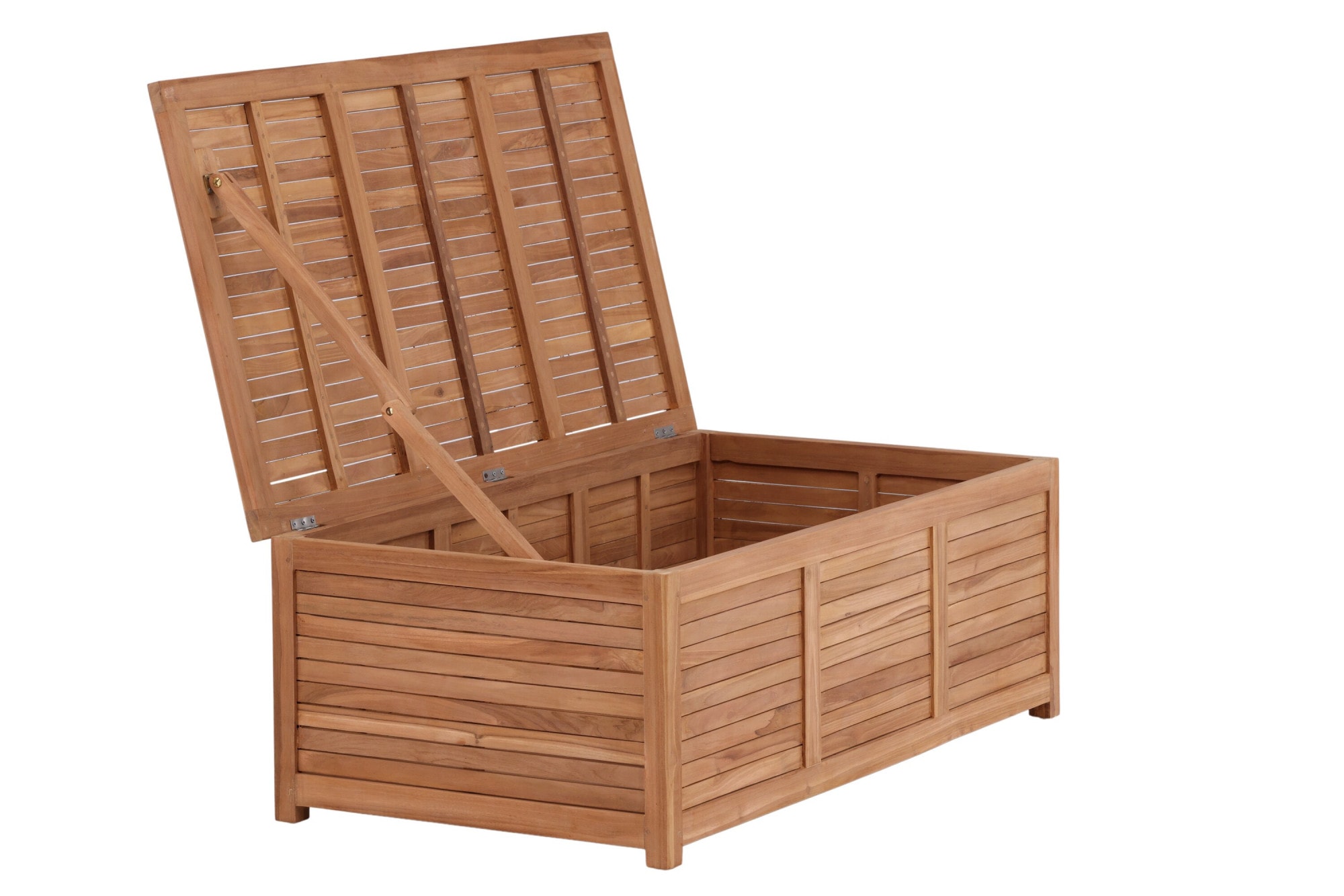 Venture Home Coffre »Trento, Teakholz-Kissenbox, belastbar bis 150 kg« boîte de rangement, bois noble naturel, résistant aux intempéries, assise possible
