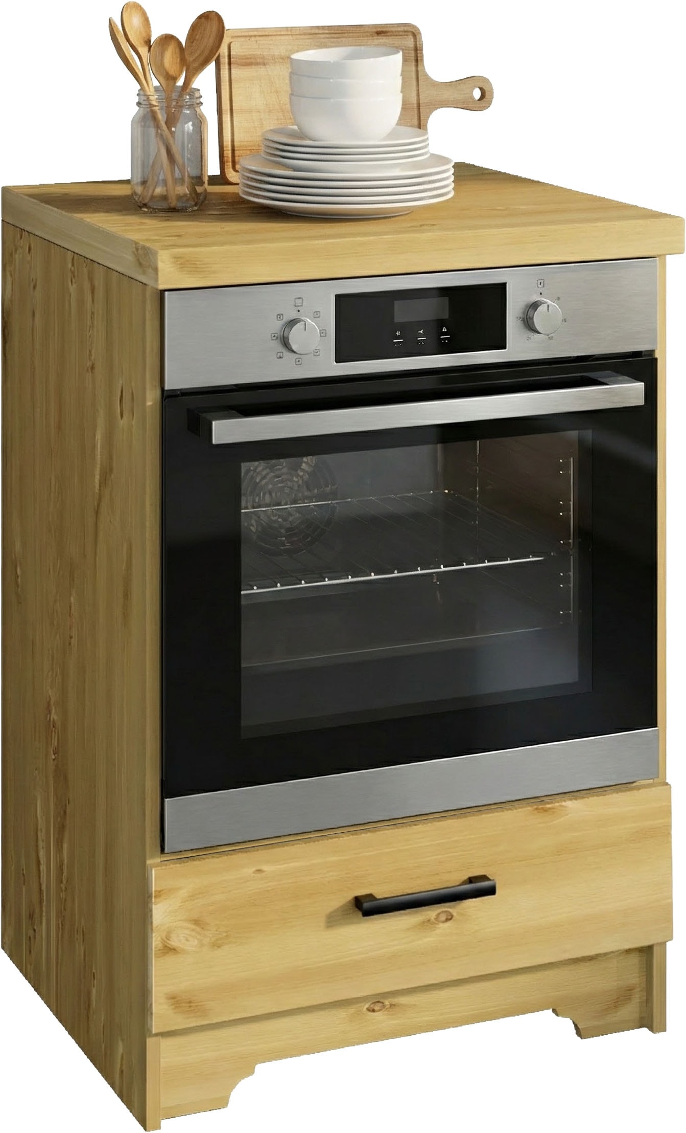 Home affaire Küchenzeile »Meliss« aus massiver Kiefer, mit Soft-Close-Funktion, 5-teiliges Set