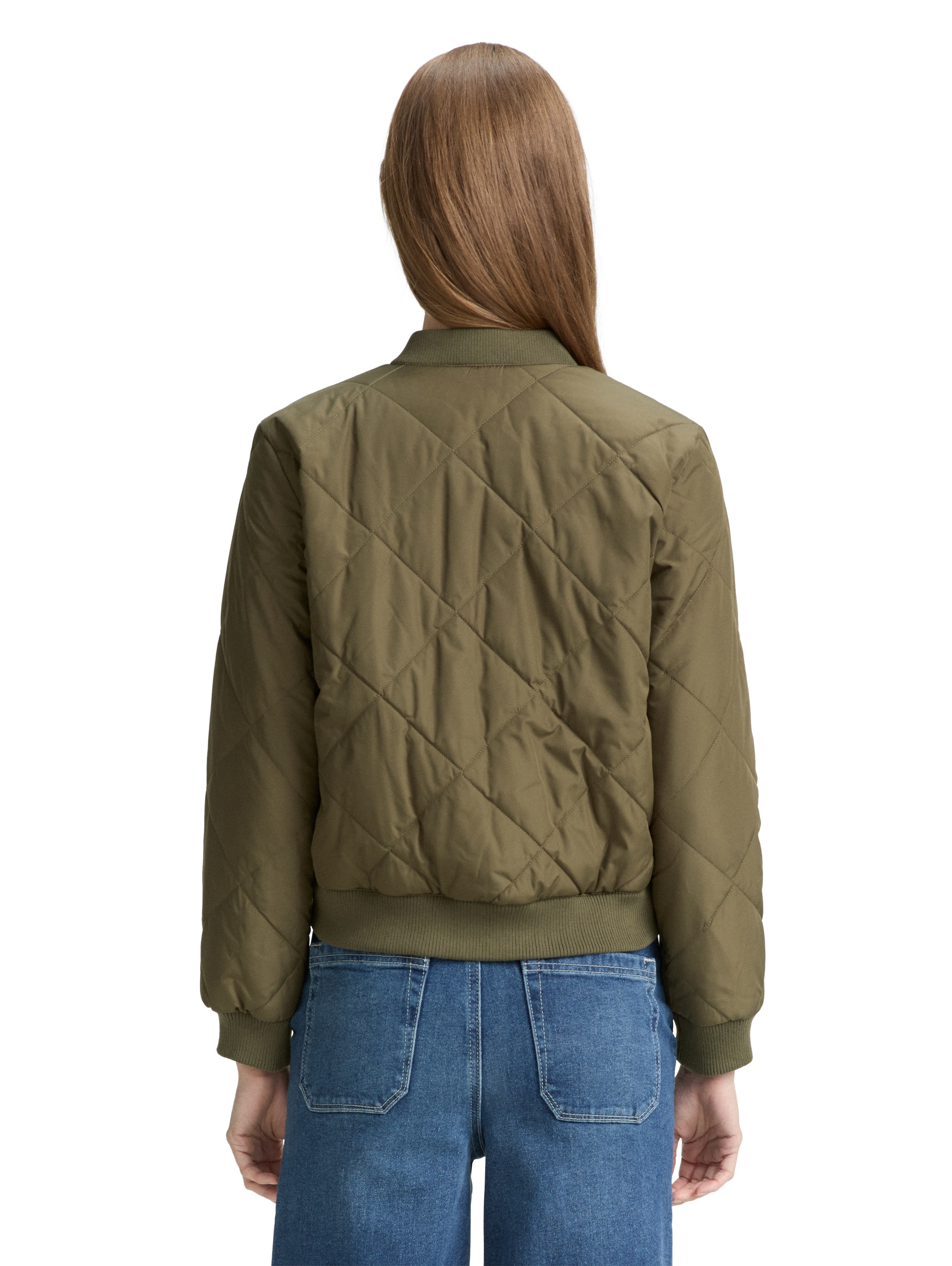 TOM TAILOR Denim Bomberjacke, ohne Kapuze, mit Strukurmuster