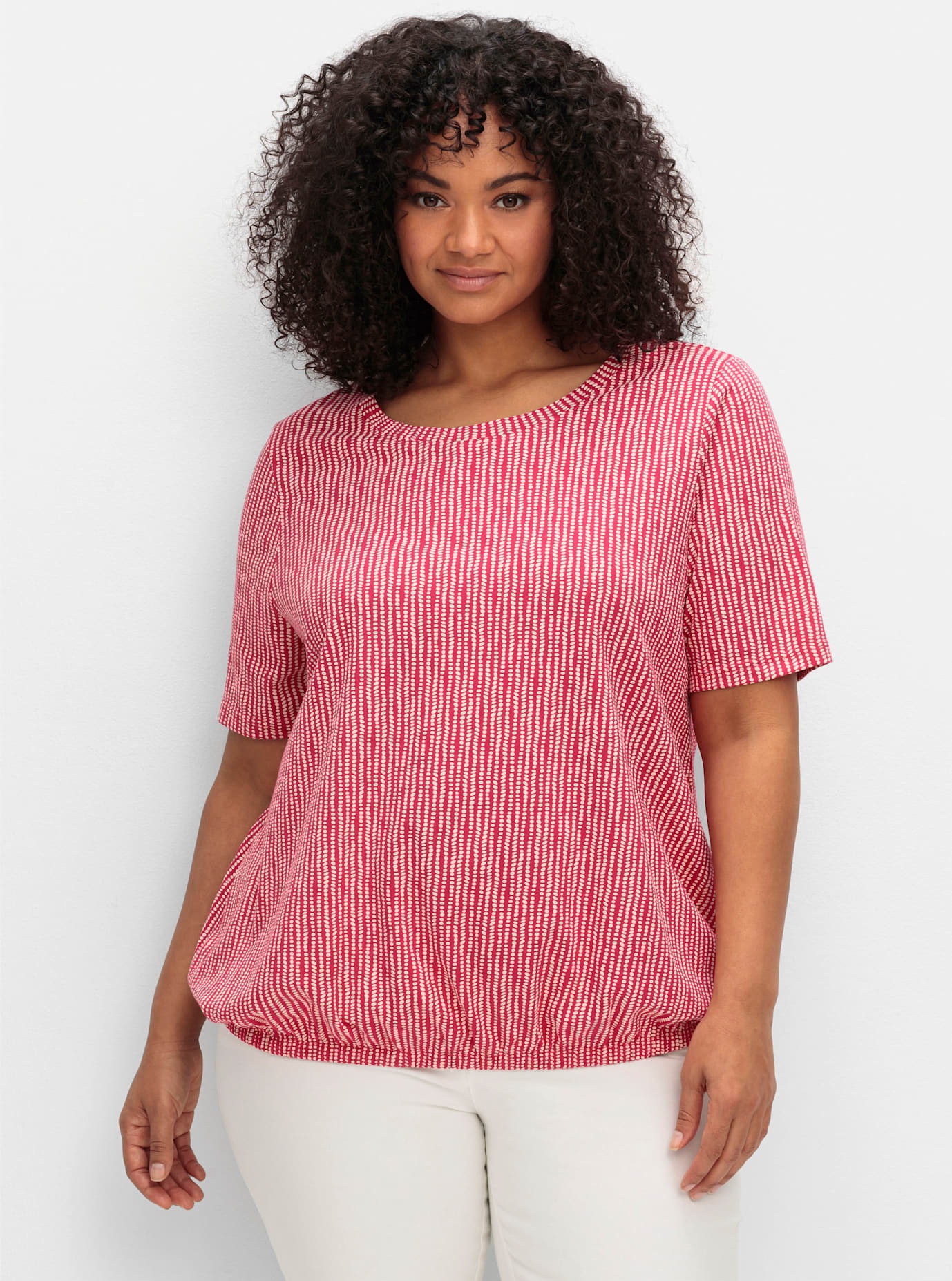 Image of Sheego Kurzarmshirt "Rundhalsshirt" 1 Stk.