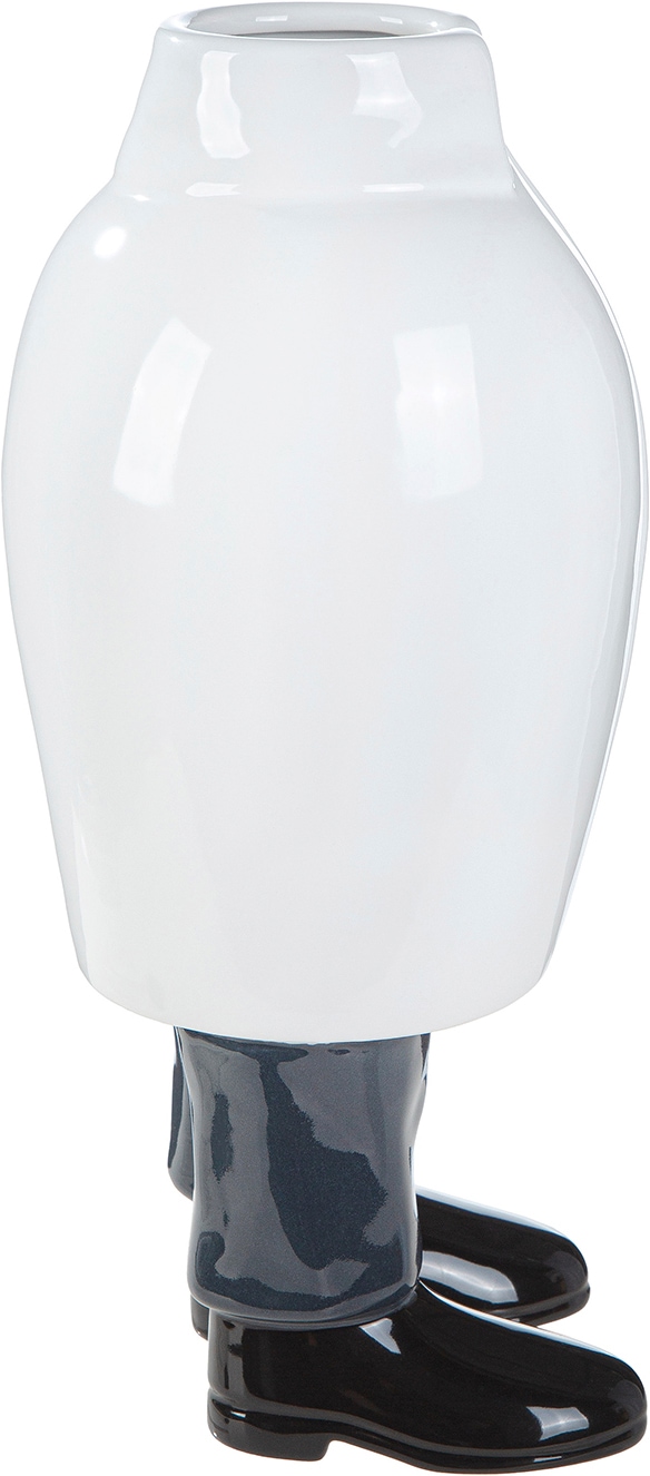 GILDE Tischvase »Vase Mann Mr. weiss H. 34 cm« Vase, Mr., Gesichtsvase, humorvoll, maskulin, Geschenkidee
