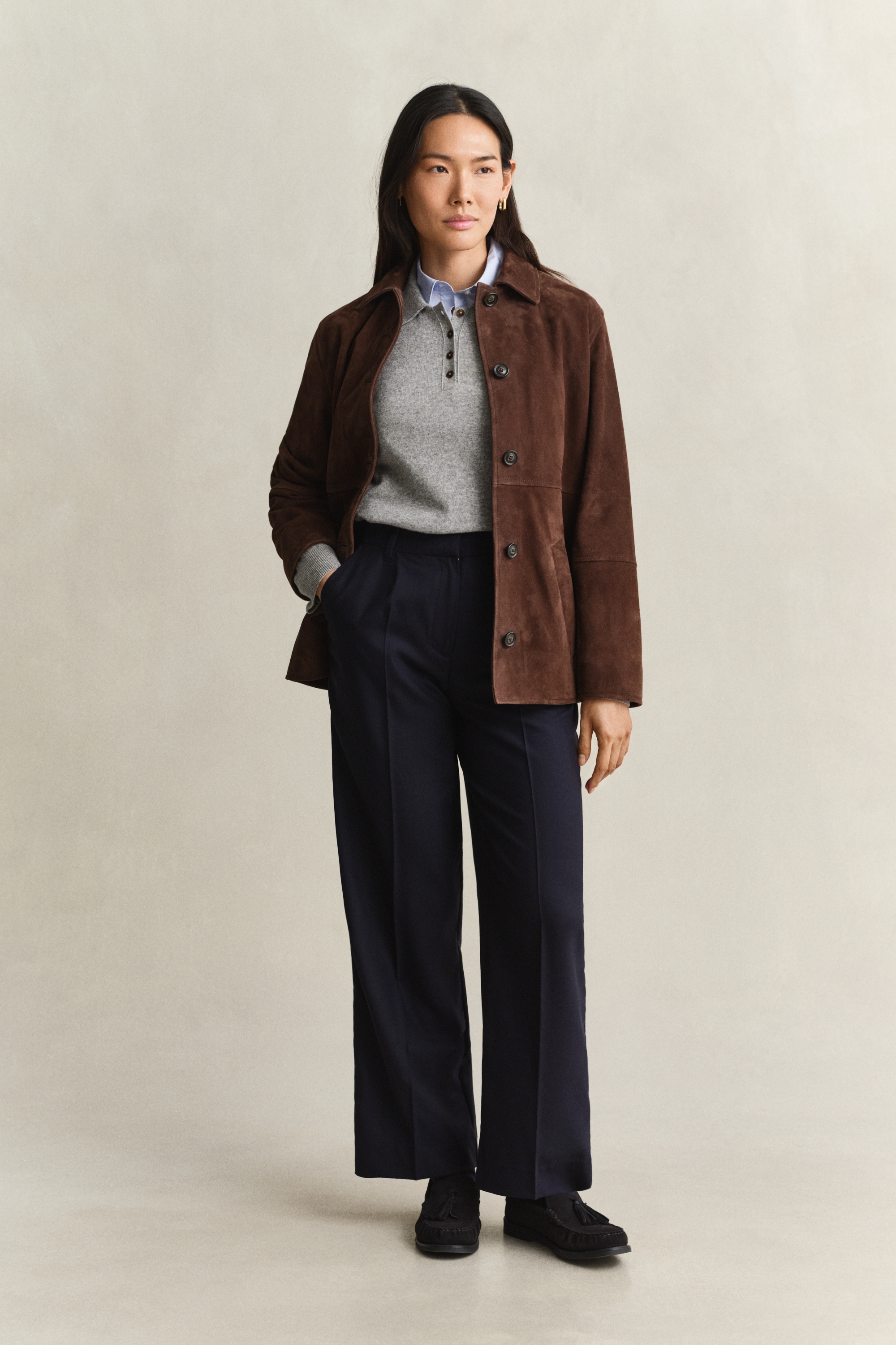 Gant Pull à col polo »SUPERFINE LAMBSWOOL« aus reiner Wolle