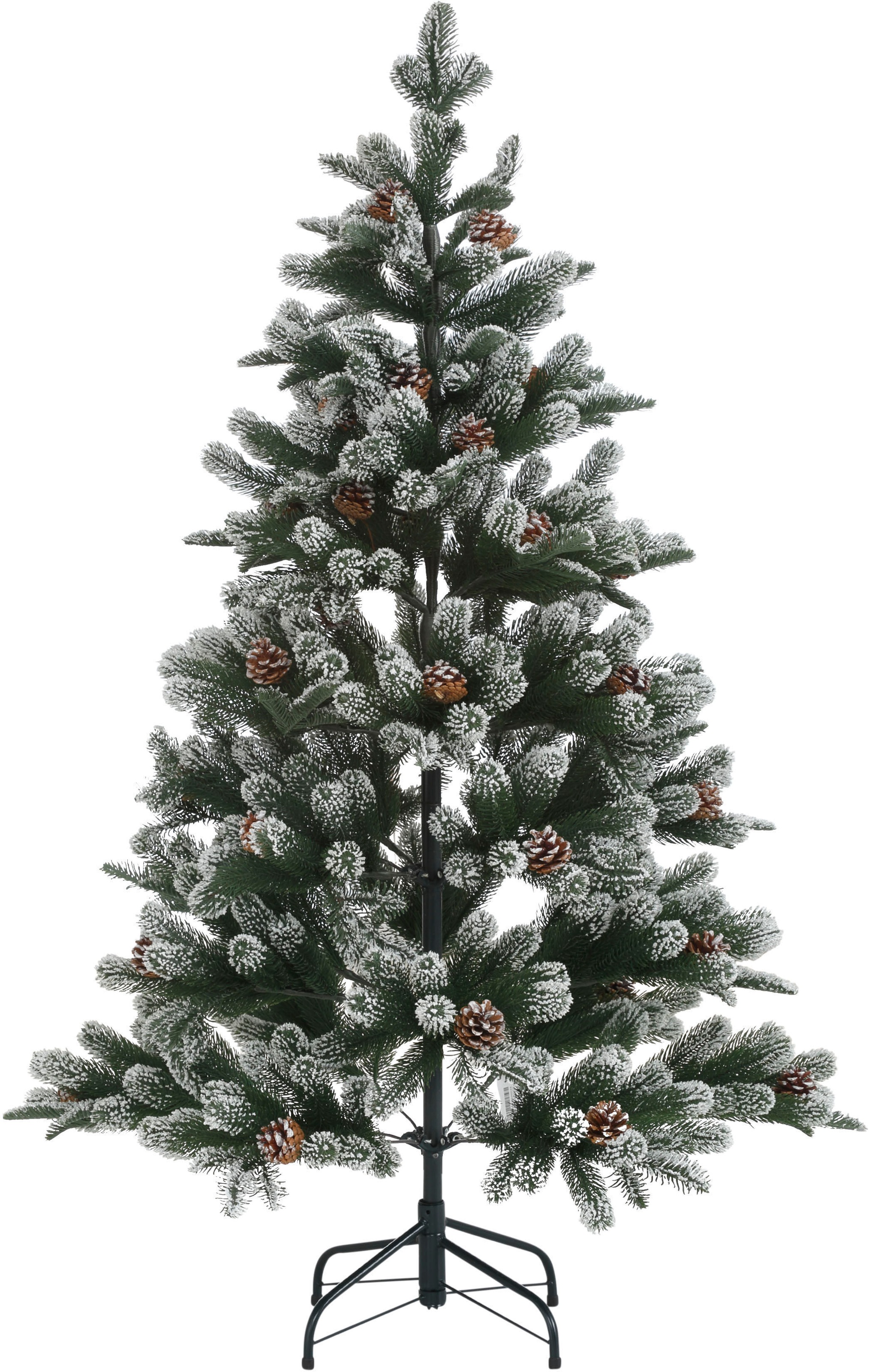 Myflair Möbel & Accessoires Künstlicher Weihnachtsbaum »Weihnachtsdeko, Snow on Green, künstlicher Christbaum, Tannenbaum«, mit leicht beschneiten Ästen und Tannenzapfen