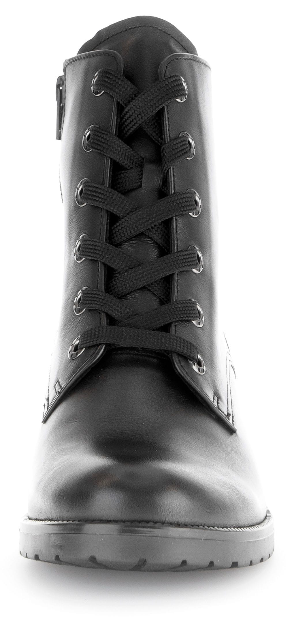 Gabor Bottes à lacets »Tunis«  , Blockabsatz, Schnürboots, Komfortschuh mit Anziehlasche, G-Weite