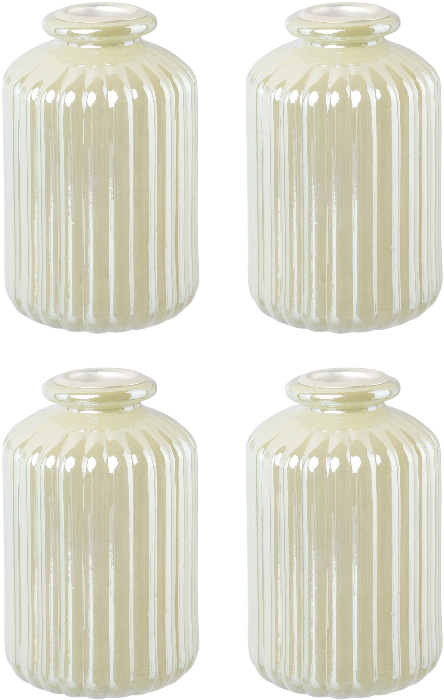 Creativ deco Kerzenhalter "Weihnachtsdeko" Glas mit hübscher Reliefstruktur
