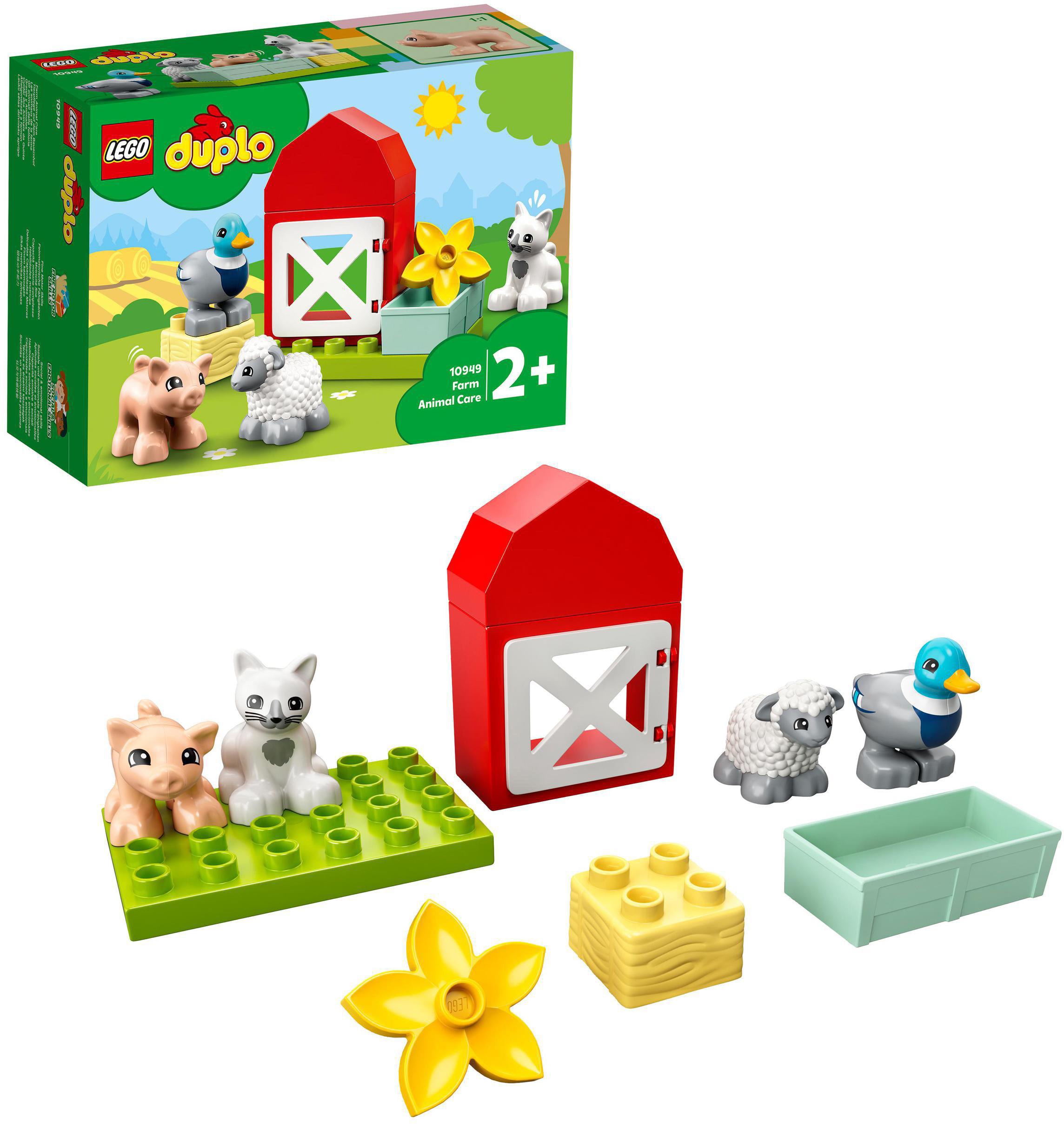 Image of LEGO® Konstruktionsspielsteine »Tierpflege auf dem Bauernhof (10949), LEGO® DUPLO® Town«, (11 St.), Made in Europe bei Ackermann Versand Schweiz