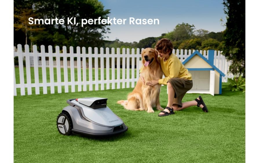   Rasenmähroboter »Terramow V1000 1200 m²«  Kabelloser, KI-gesteuerter Mähroboter