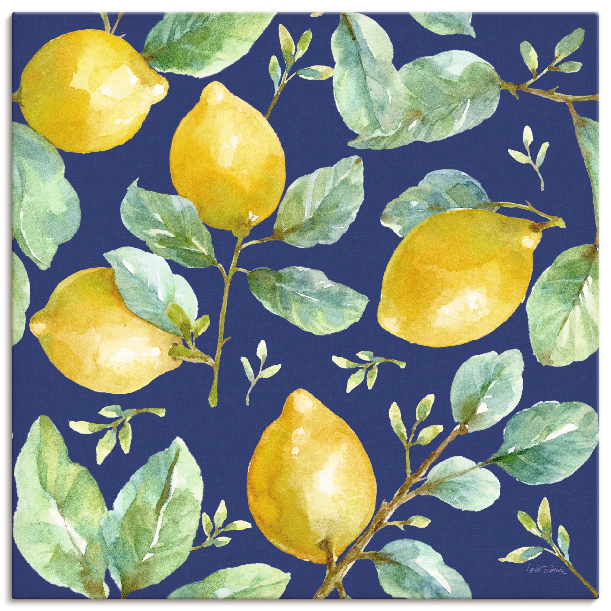 Image of Artland Wandbild "Le Citron Pattern IB" Pflanzenbilder 1 Stk. tlg. als Alubild, Leinwandbild, Poster, Wandaufkleber in verschied. Grössen