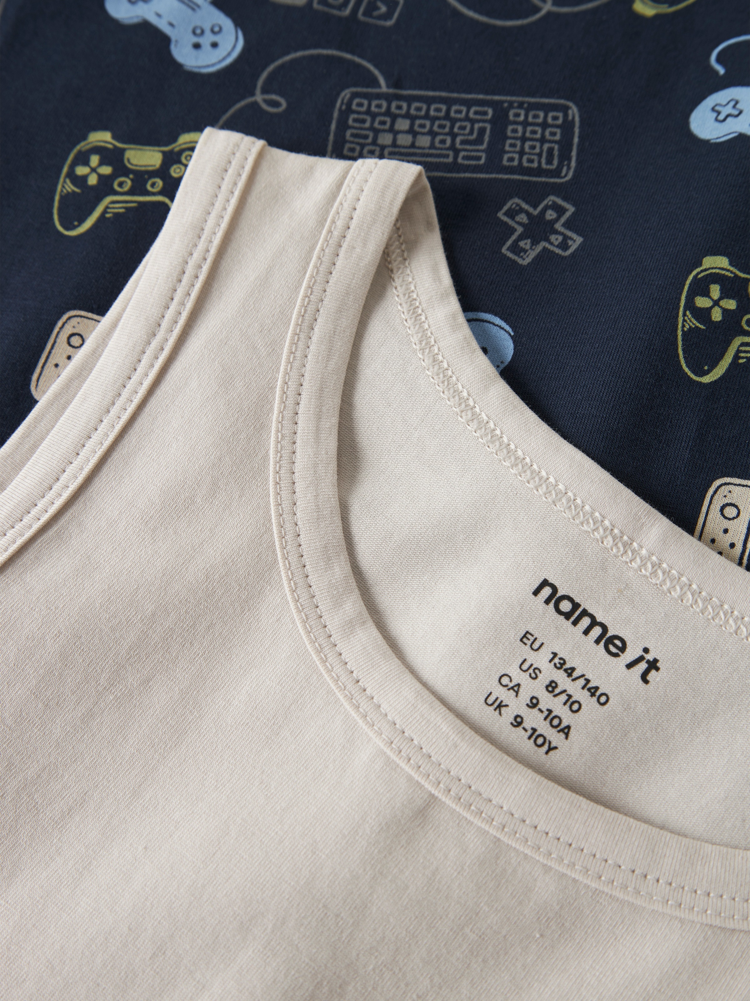Name It Sous-chemise »NKMTANK TOP 2P NAVY GAMER NOOS« Paquet, 2 cuis