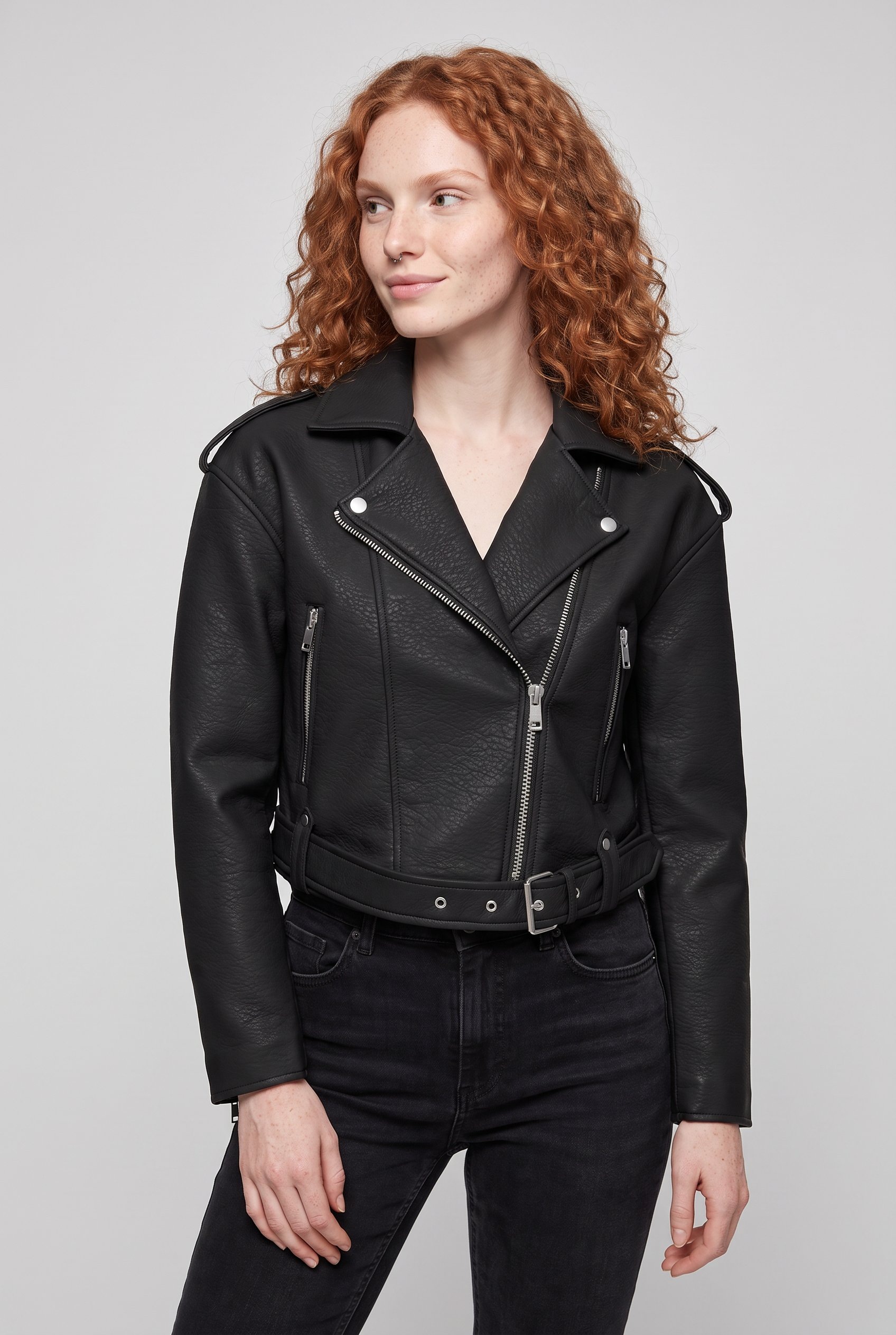 ONLY Veste en imitation cuir »ONLSOFT FAUX LEATHER BIKER CC OTW« simili cuir, détails biker