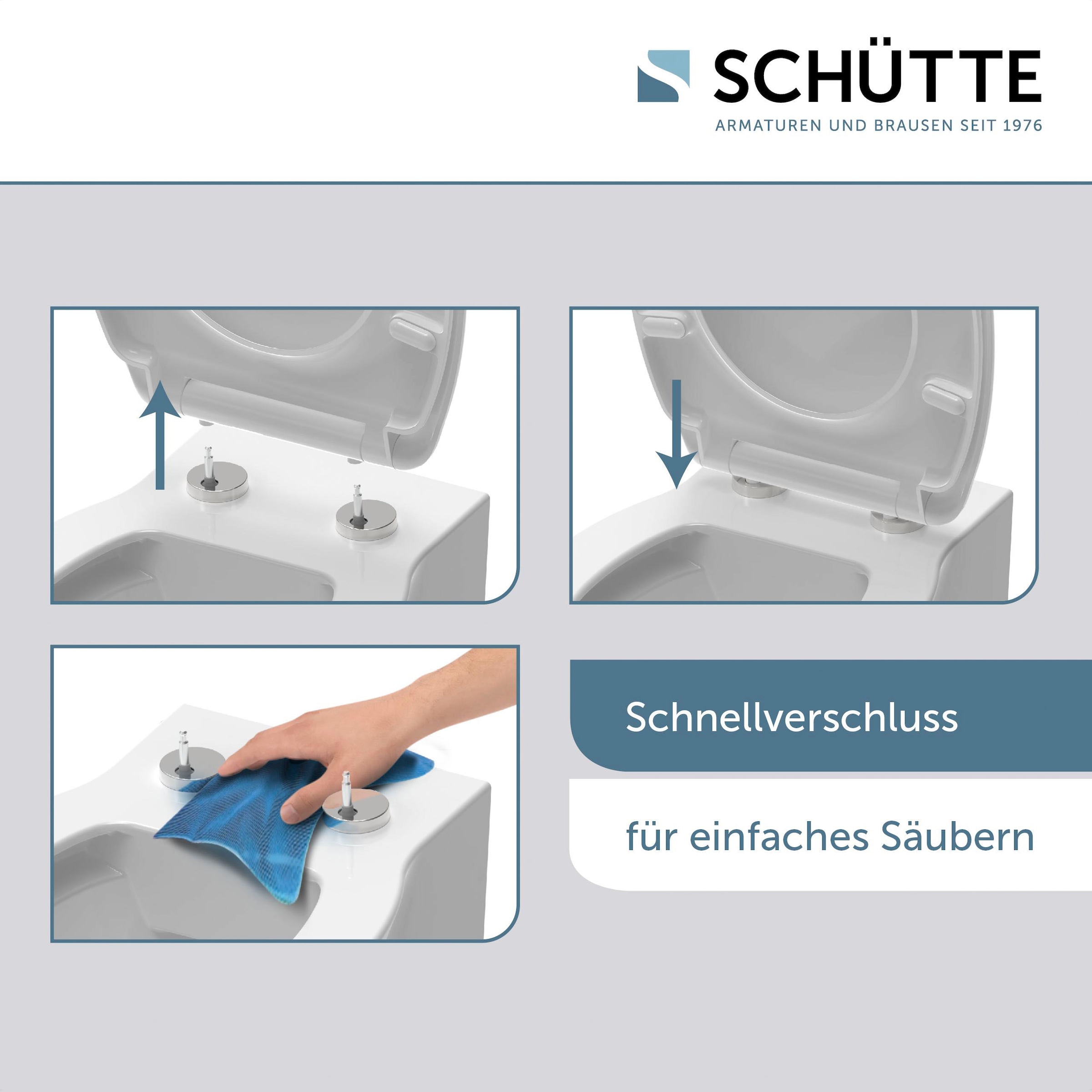 Schütte WC-Sitz »Wood Heart«, Duroplast, mit Absenkautomatik und Schnellverschluss