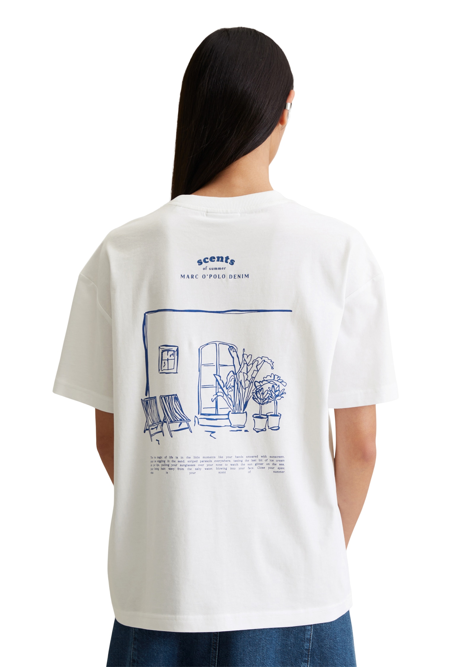 Marc O'Polo DENIM T-Shirt, Rückenprint, relaxed fit, basic