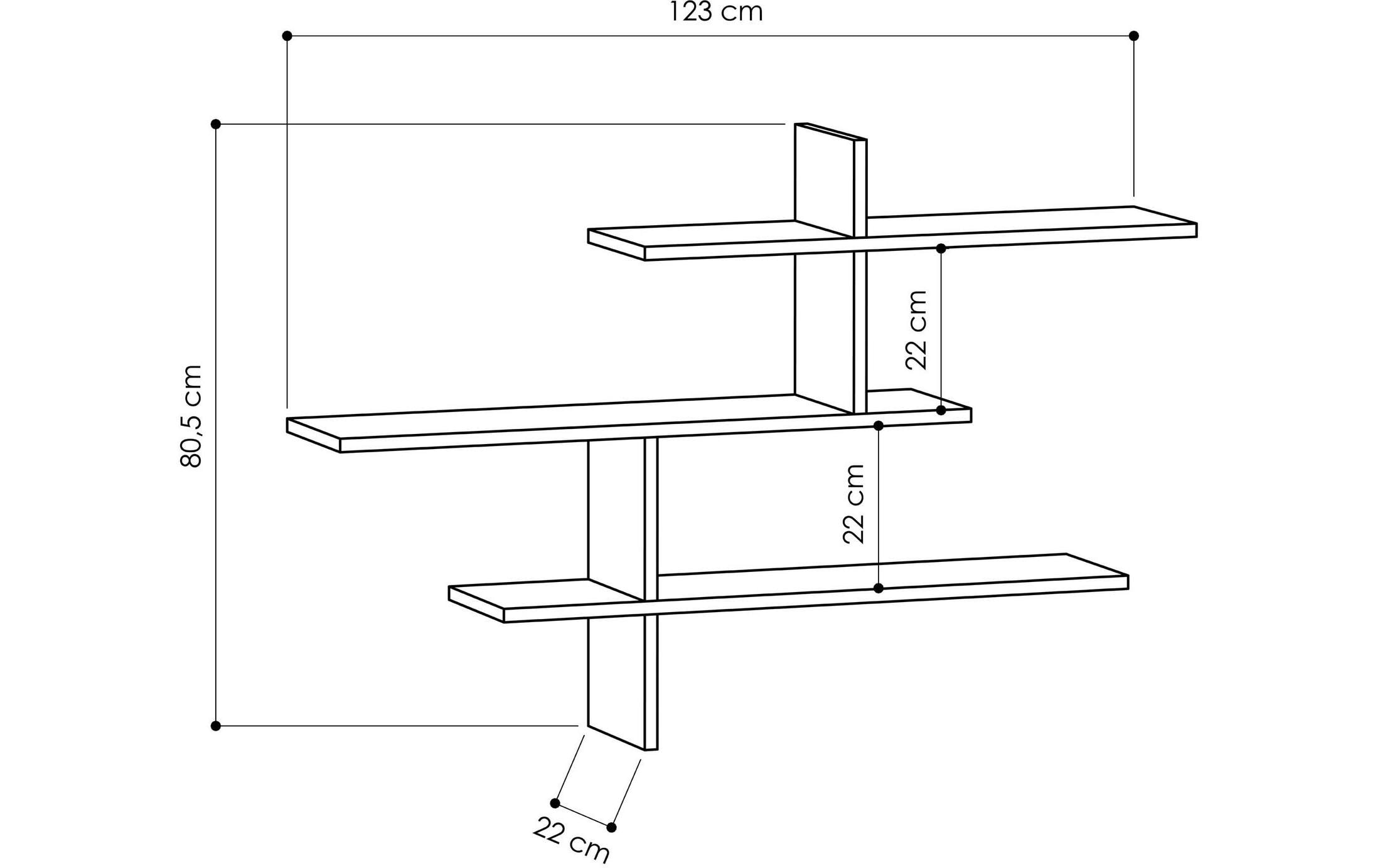 WOODY FASHION Étagère murale »Leo«