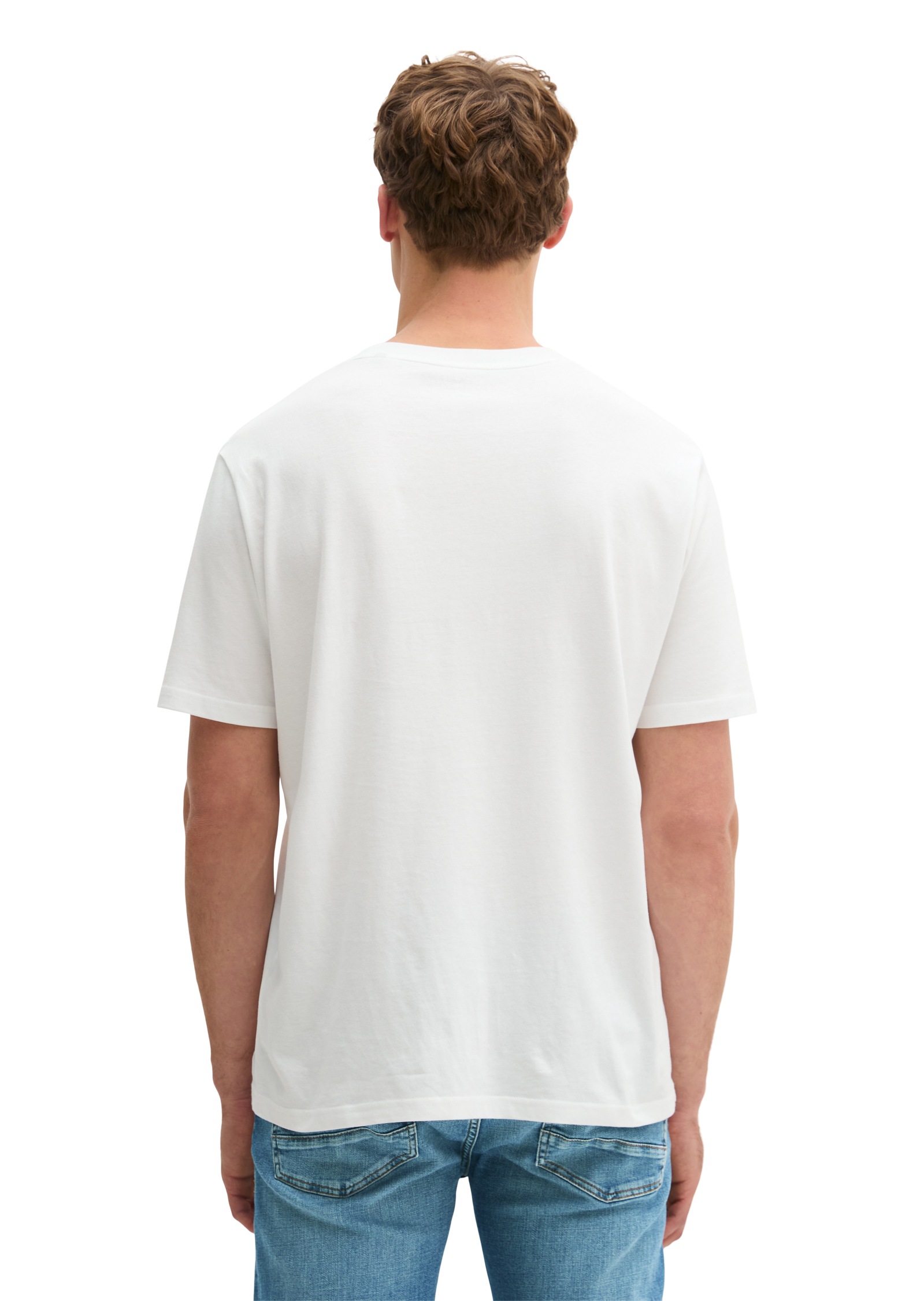 Marc O'Polo T-Shirt Logo-T-Shirt aus Bio-Baumwolle