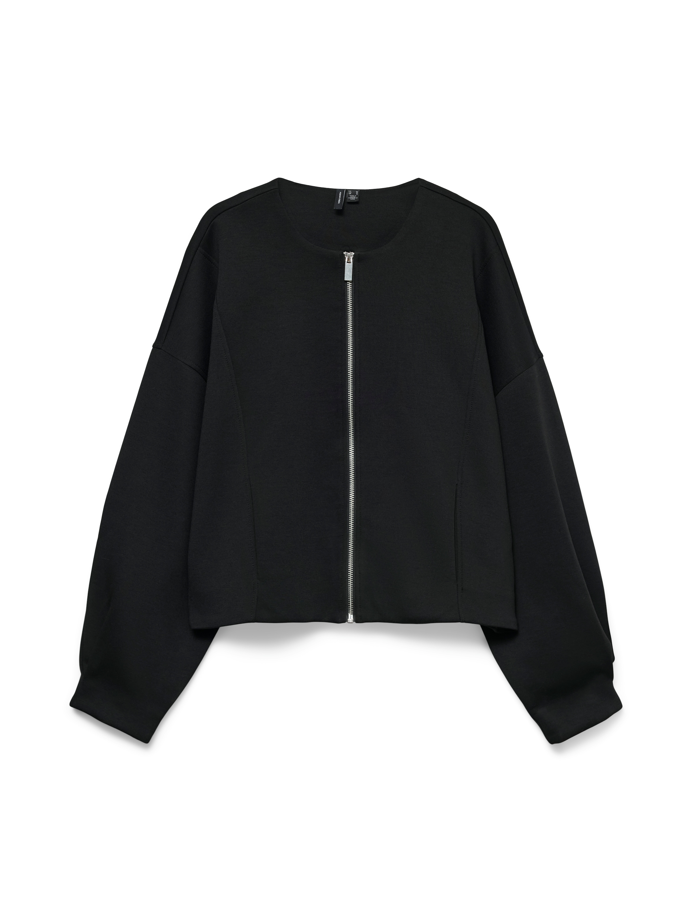 Image of Vero Moda Kurzjacke "VMUMA LS O-NECK ZIP BOMBER JRS" Materialmix, loose fit