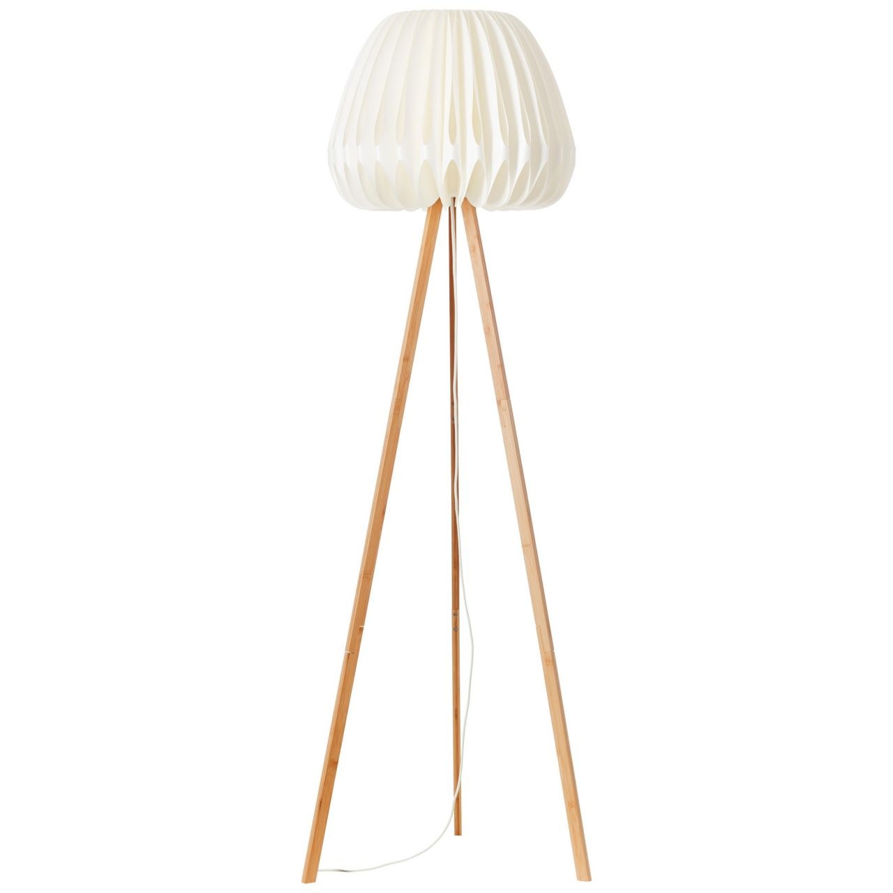 Brilliant Stehlampe »Inna« 1 tlg. Stehlampe, dreibeinig holz hell/weiss