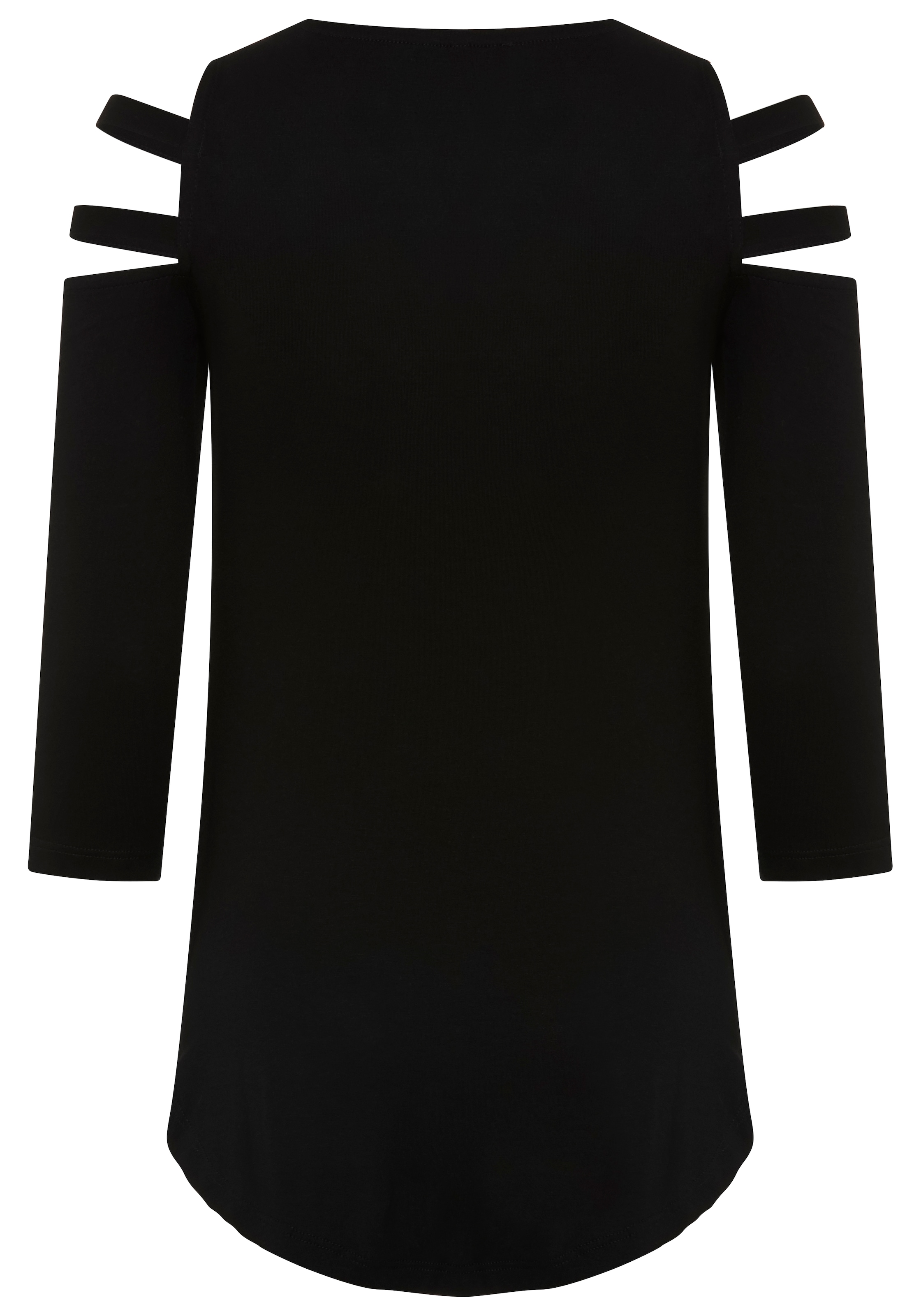 Melrose T-shirt à manches 3/4 manches 3/4, coupe ajustée, avec découpes tendance