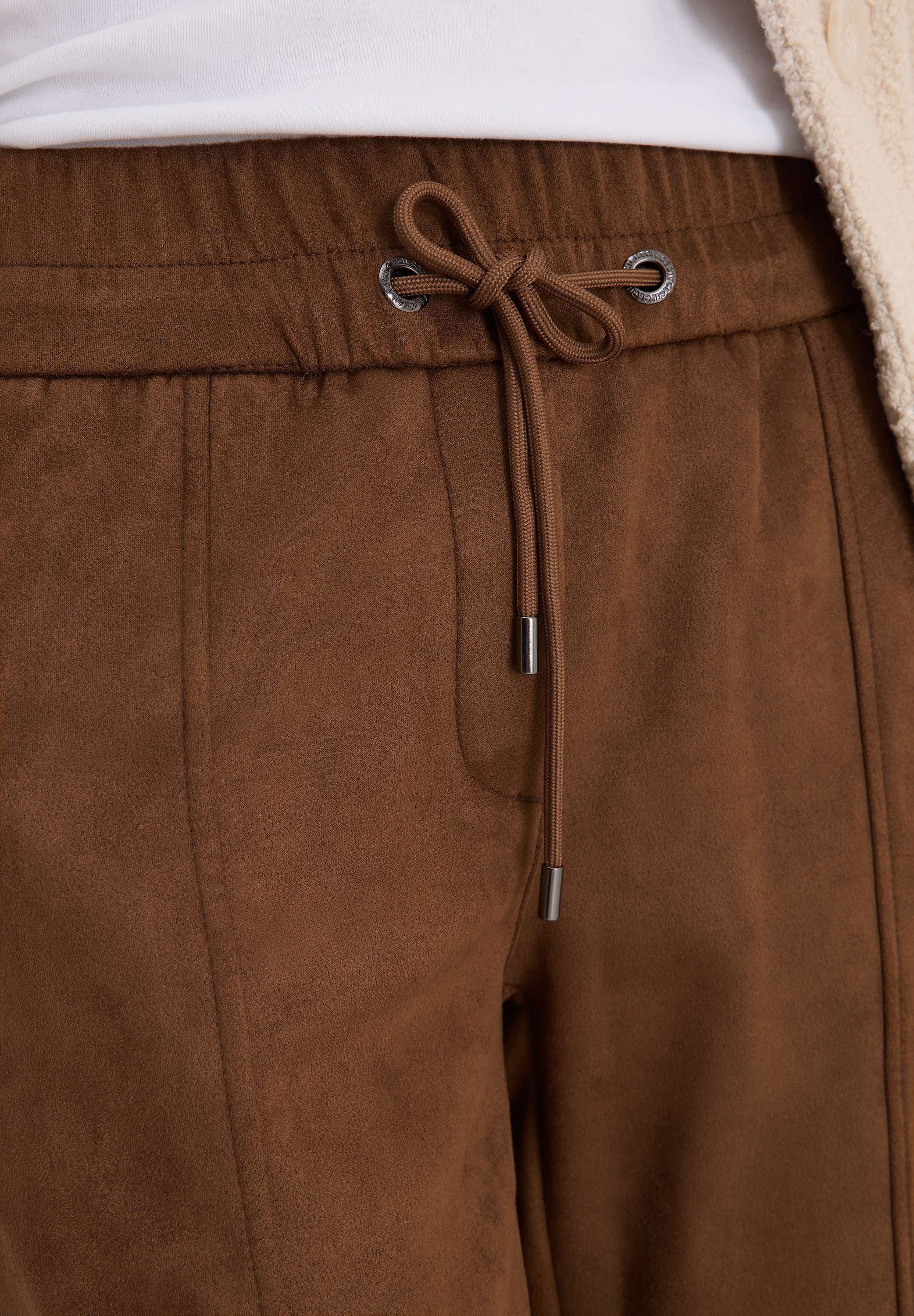 Cecil Pantalon en tissu »Style Tracey«  Velours-Look, mit elastischem Bund und Tunnelzug