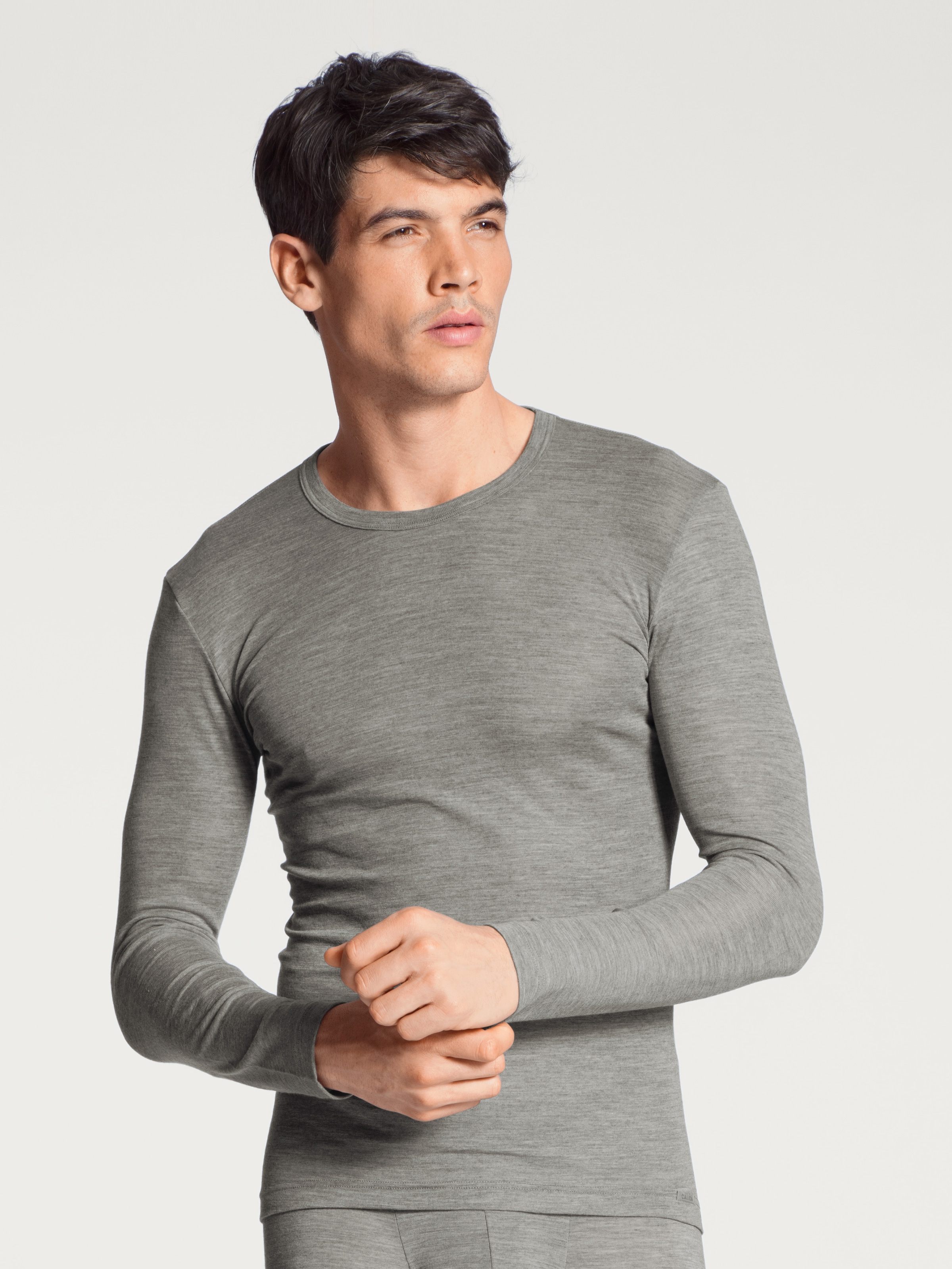 Image of CALIDA Langarmshirt "Wool & Silk" wärmend, atmungsaktiv, Feinripp, Rundhals, weich
