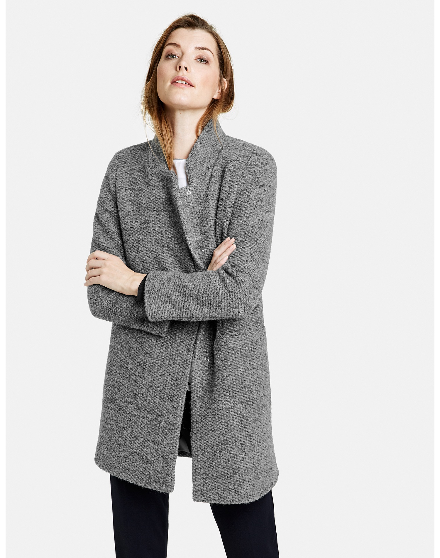 Kurzmantel »Wollmantel mit grober Struktur«