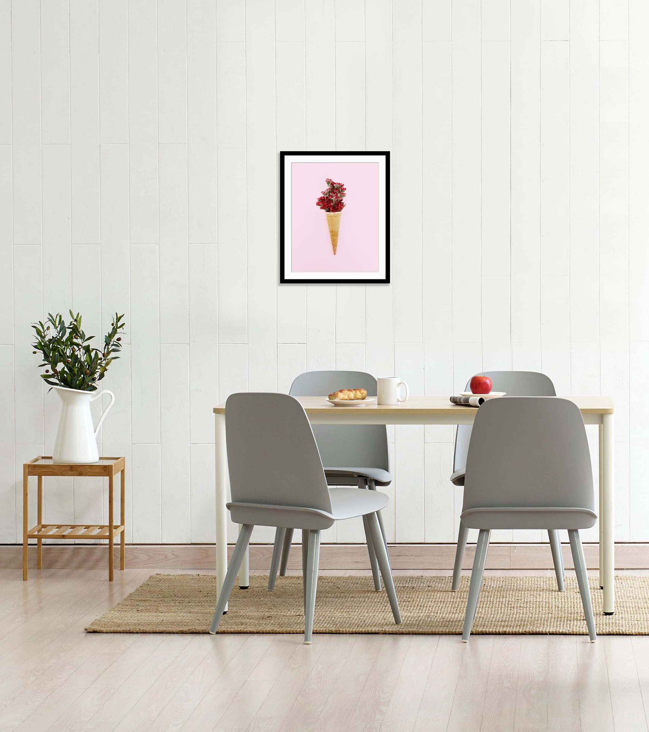 queence Bild »Sina« Eis | Humor | Pflanzen | Pflanzenbilder | Süssigkeiten | Süssspeisen HD Premium Poster-Druck inkl. Holzrahmen