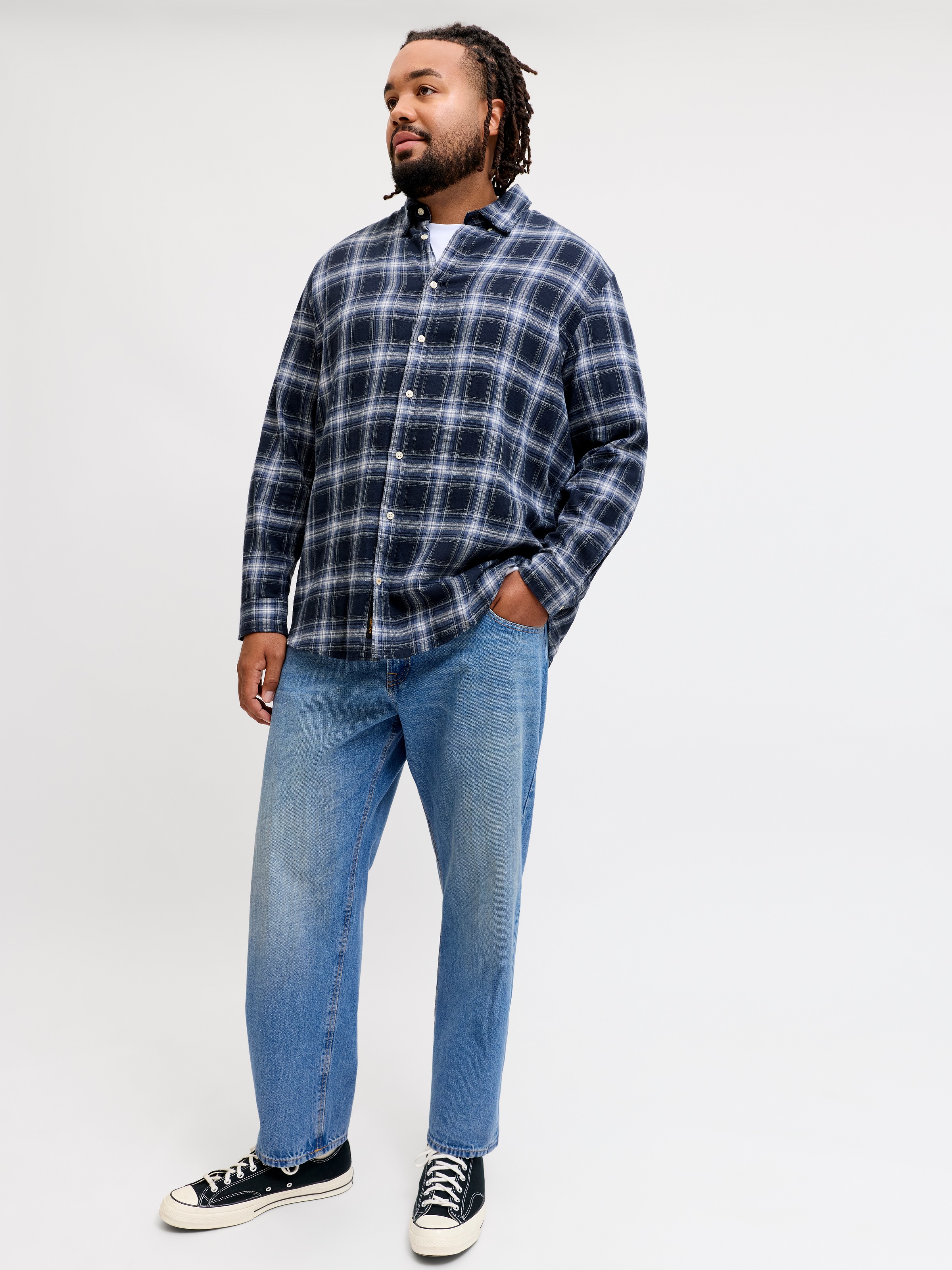 Jack & Jones PlusSize Jeans Relax-fit »JJICHRIS JJORIGINAL AT 044 SN PLS« coton, coupe décontractée