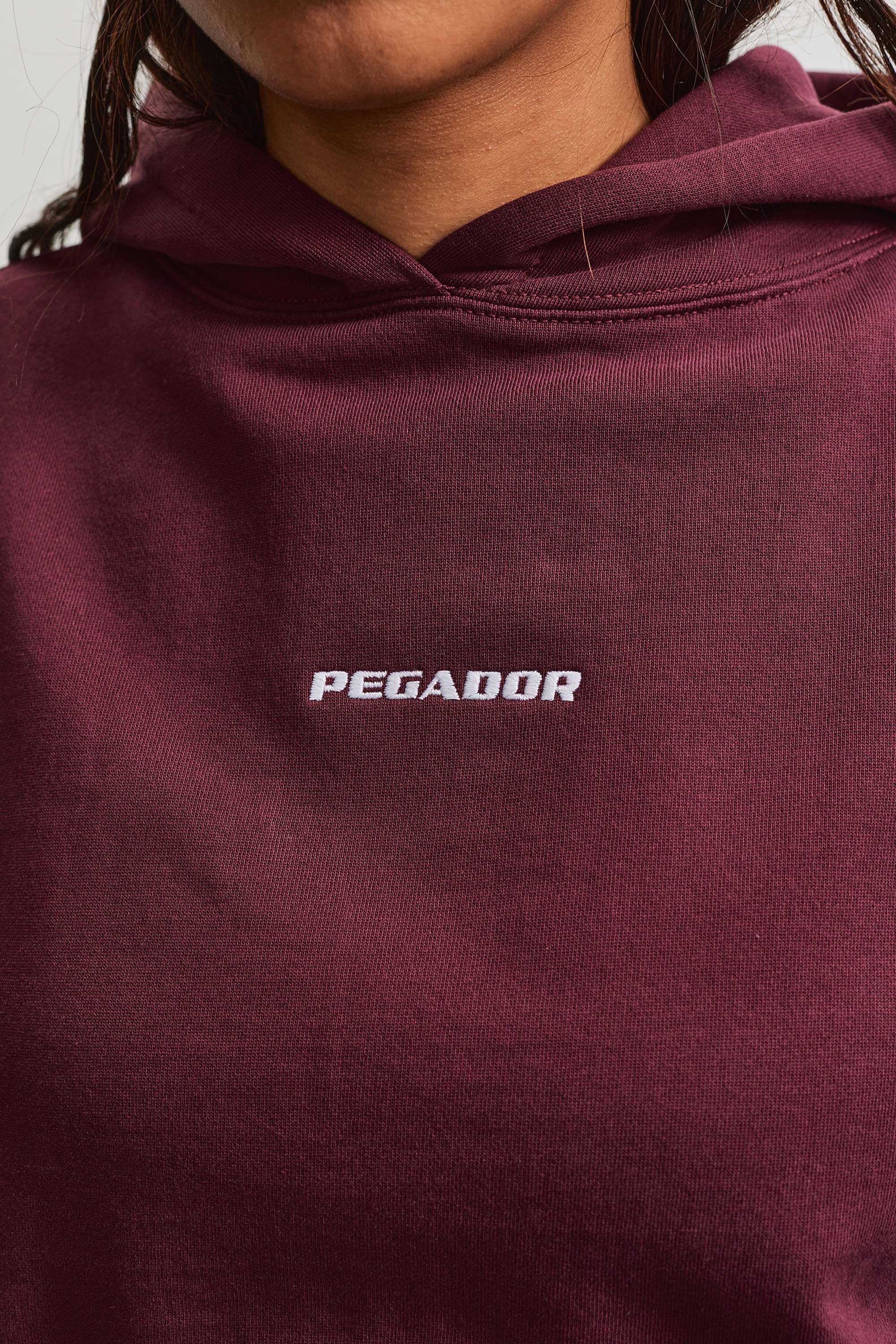 PEGADOR Sweat à capuche »CLARITA LOGO OVERSIZED HOODIE«, mélange de coton, oversize
