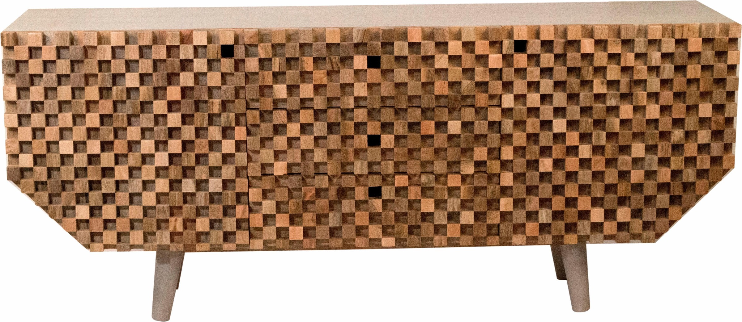 Image of COUCH♥ Sideboard »Crookston«, mit wunderschönen Fräsungen im kleinen Schachbrettmuster-Look, Breite 177 cm, COUCH Lieblingsstücke bei Ackermann Versand Schweiz