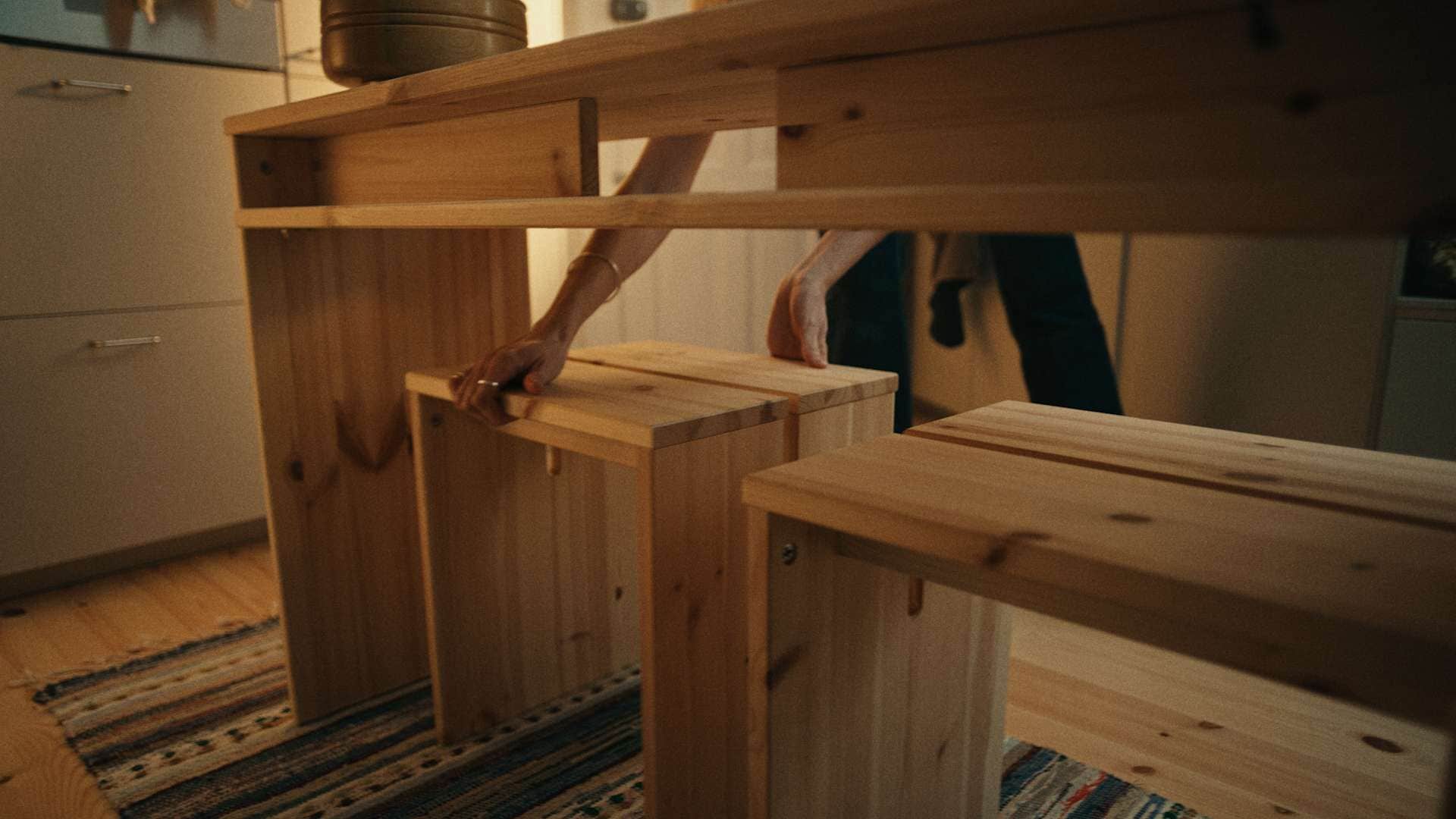 Karup Design Sitzhocker »Join-In Stool, Hocker, Sitzhocker, Beistelltisch, aus FSC®-Massivholz« minimalistisches Design, langlebig, flexibel, vielseitig éinsetzbar