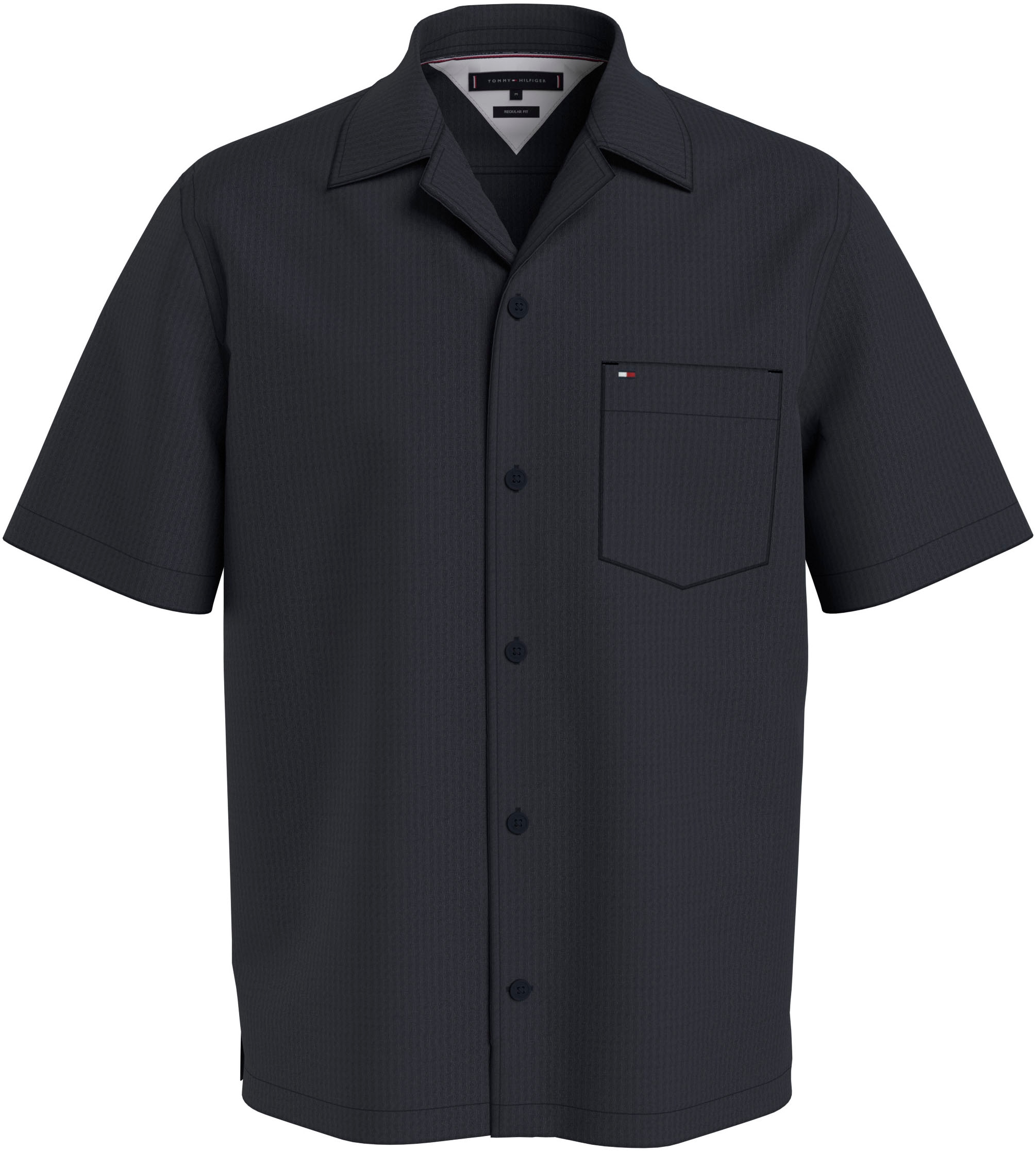 Tommy Hilfiger Kurzarmhemd »SEERSUCKER SOLID SHIRT«, mit Struktur