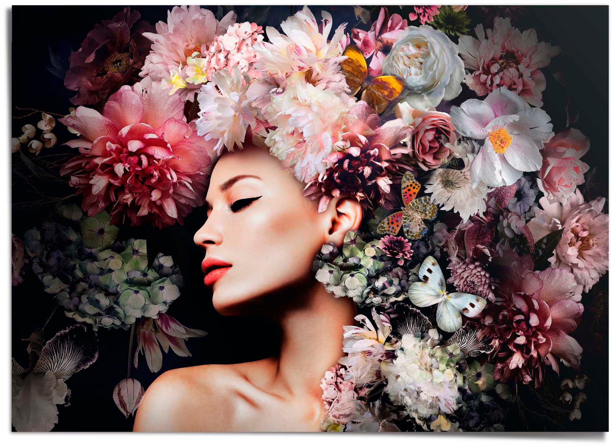 Image of Reinders Poster "Frau mit Blumenhut"