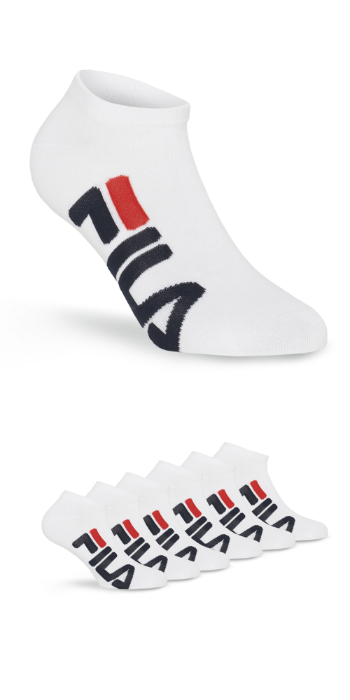 Image of Fila Socken "UNISEX INVISIBLE SOCKS" 6 Stk. tlg. grosser Markenschriftzug seitlich