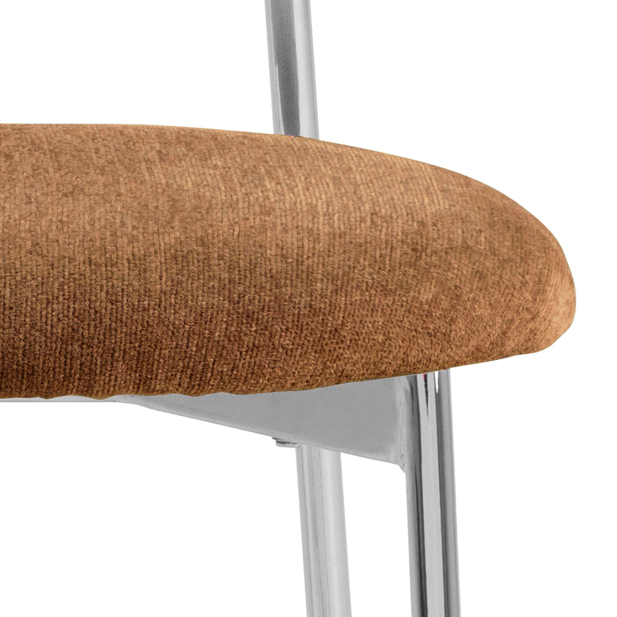 ACTONA GROUP Chaise de salle à manger »Lyric, Küchenstuhl, mit gepolsterter Sitzfläche« (Ensemble) 2 cuischaise, chenille, rétro-futuriste, structure acier chromé, FSC™