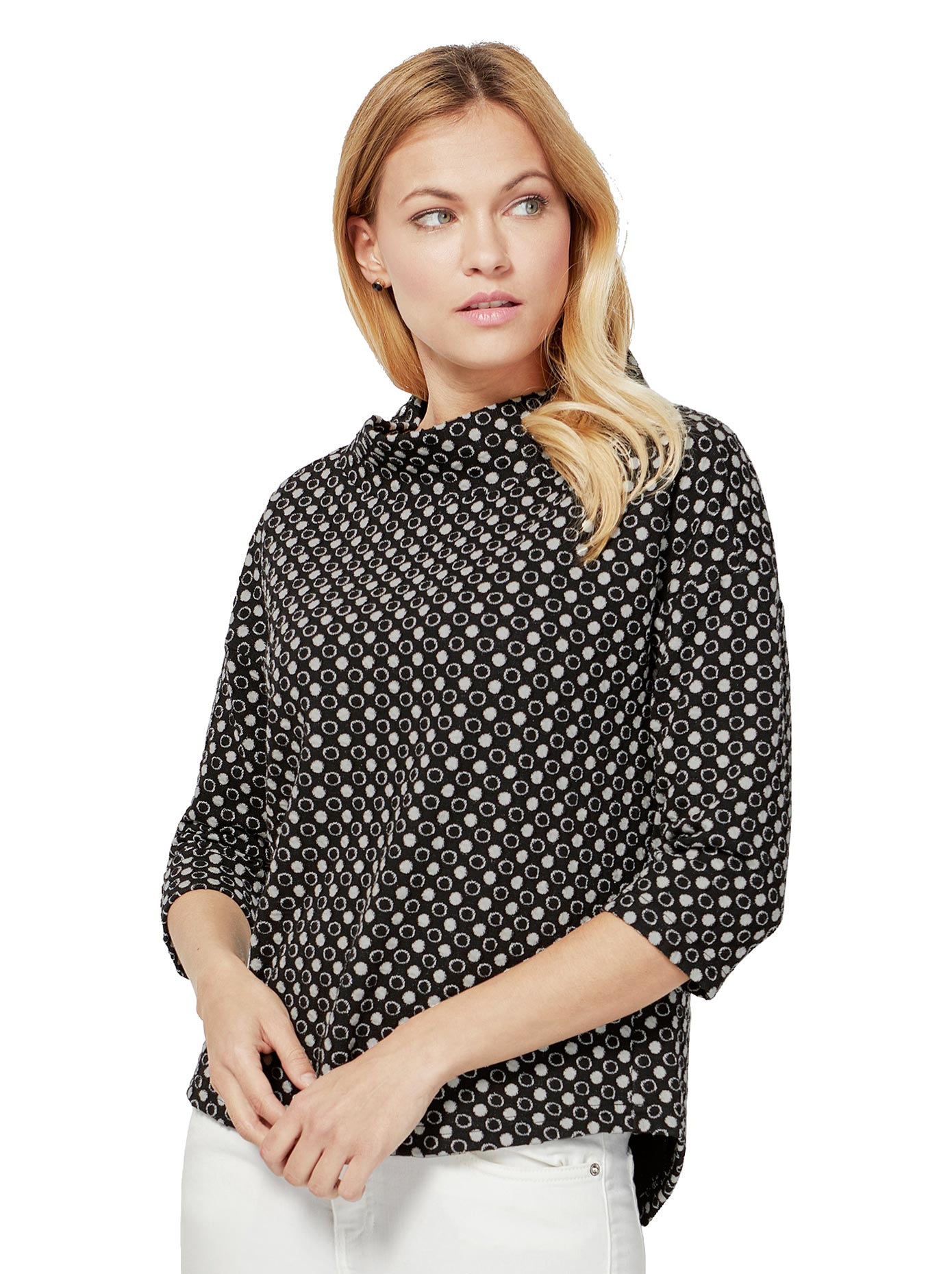 Shirt mit hellen und dunklen Tupfen