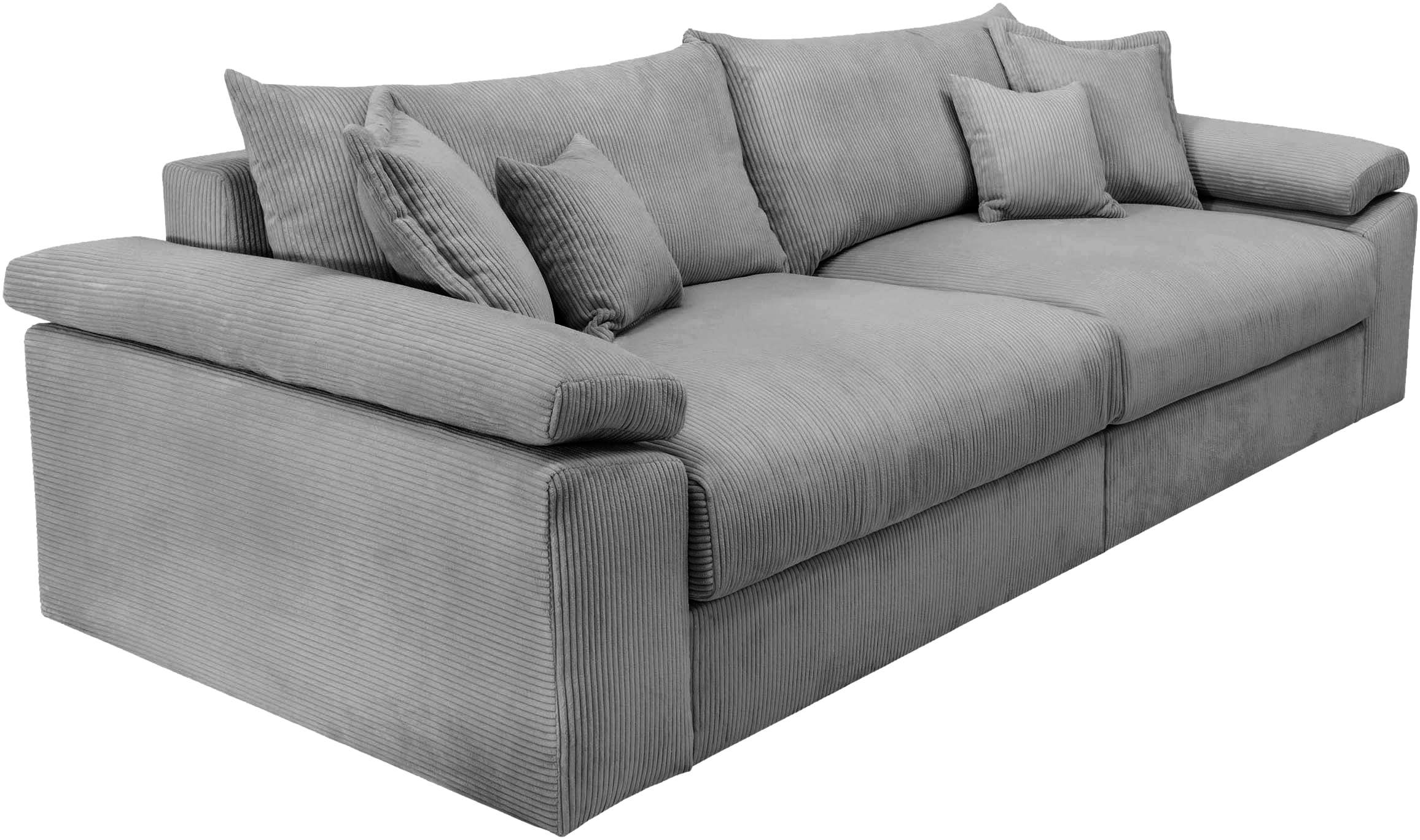 Home affaire Big-Sofa »Soft&Cosy XXL, B: 303 cm« Mega-Sofa, Cord oder Chenille-Struktur, mit Federkern & 4 Zierkissen