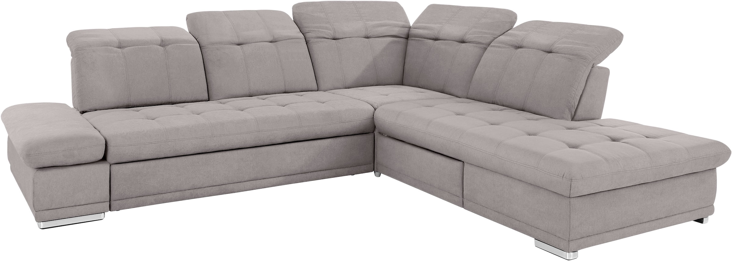 COTTA Ecksofa »Holiday L-Form mit Sitztiefen-, Armteil- und Kopfteilverstellung«, wahlweise mit Bettfunktion & Bettkasten