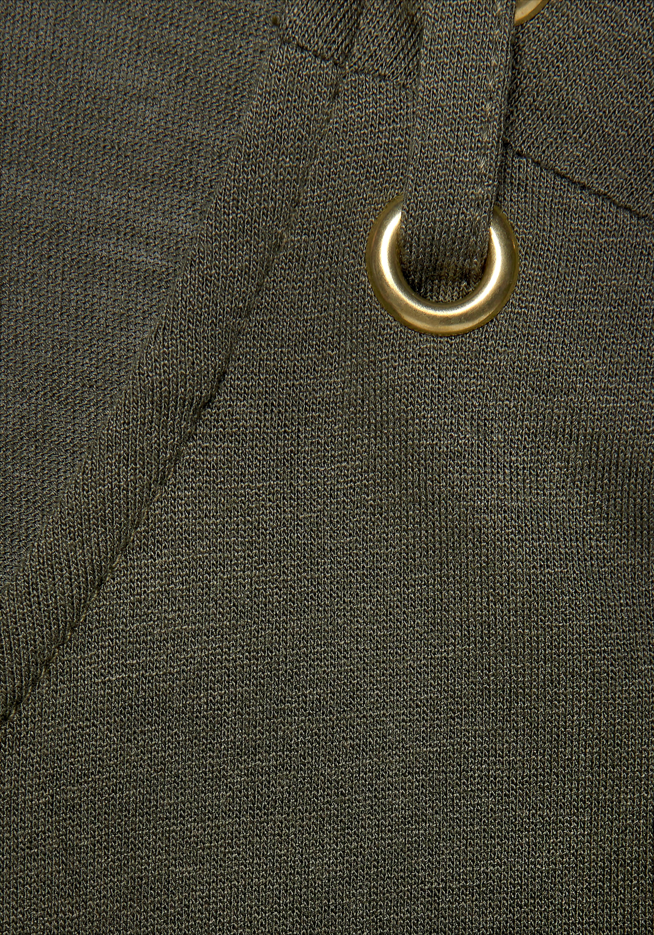 LASCANA Kurzarmshirt, mit Schnüroptik auf den Schultern, T-Shirt, weiche Jerseyqualität