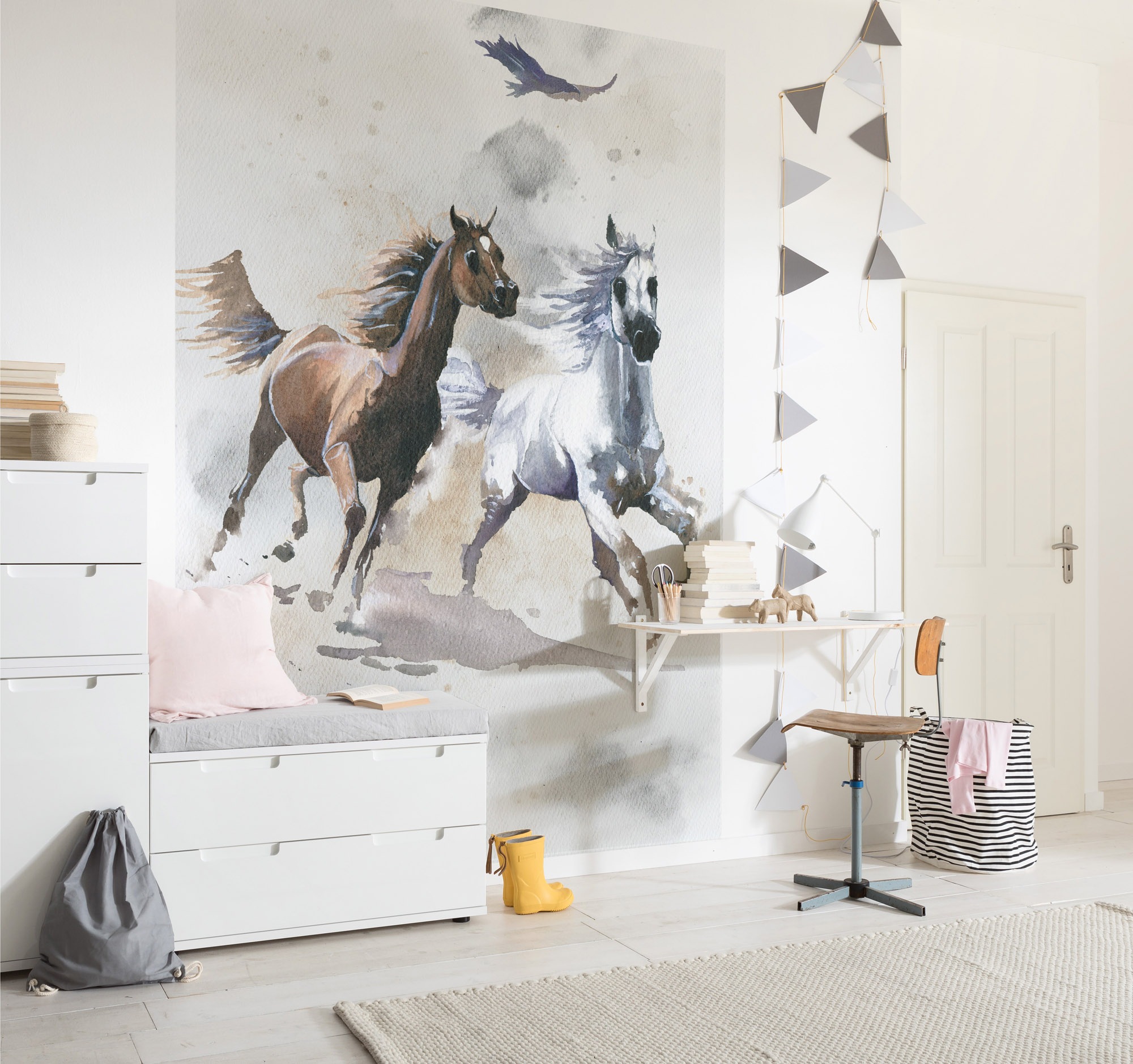 Image of Komar Fototapete "Wild Ride" bedruckt glatt 200 x 250 cm (Breite x Höhe) - Tapete, Vlies, Wohnzimmer, Schlafzimmer