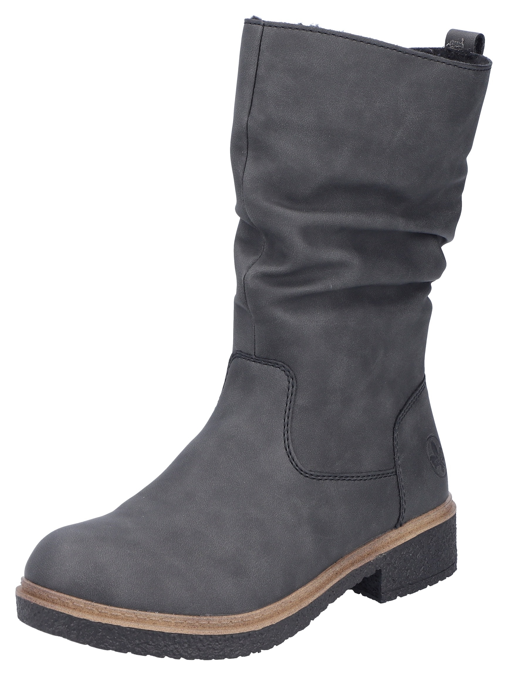 Rieker Winterstiefel, Klassik-Stiefel, Blockabsatz, slouchy Schaft, mit Warmfutter