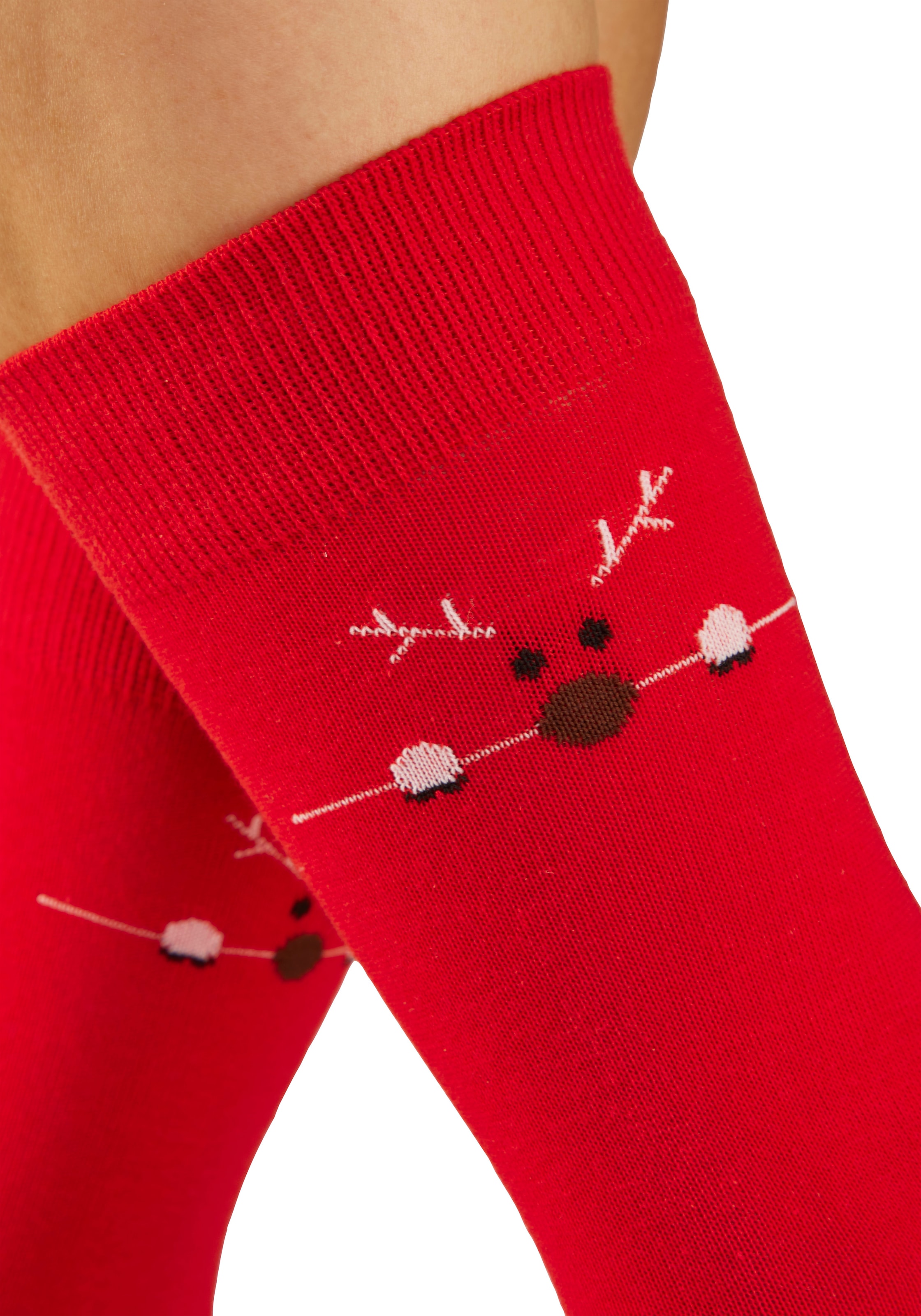 LASCANA Freizeitsocken »Damen Weihnachtssocken« Packung, 3 Paar tlg. mit zwei unterschiedlichen Designs
