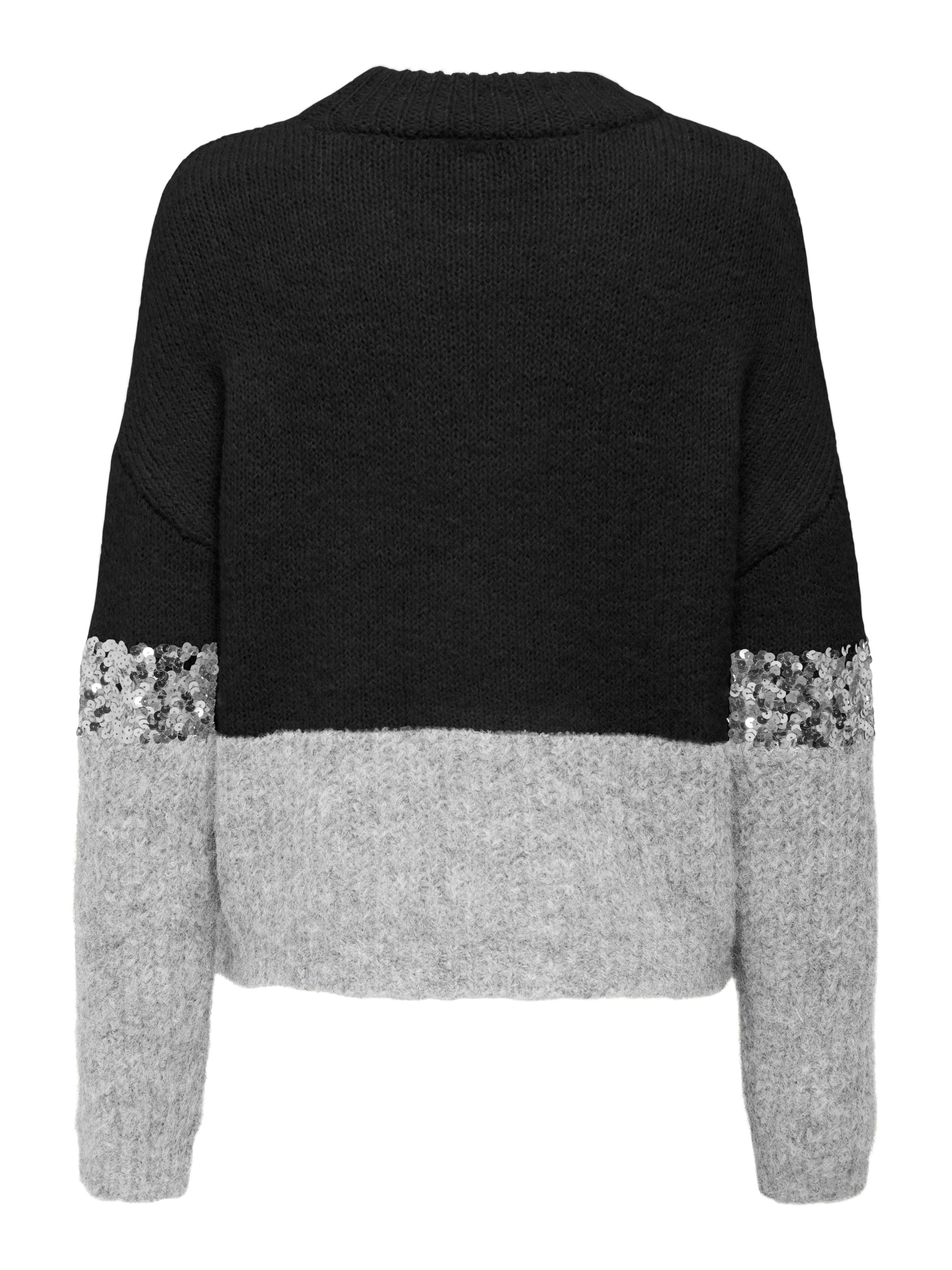 ONLY Pull à col rond »ONLMAINE LIFE LS SEQUIN BLOCK O-NECK KNT«