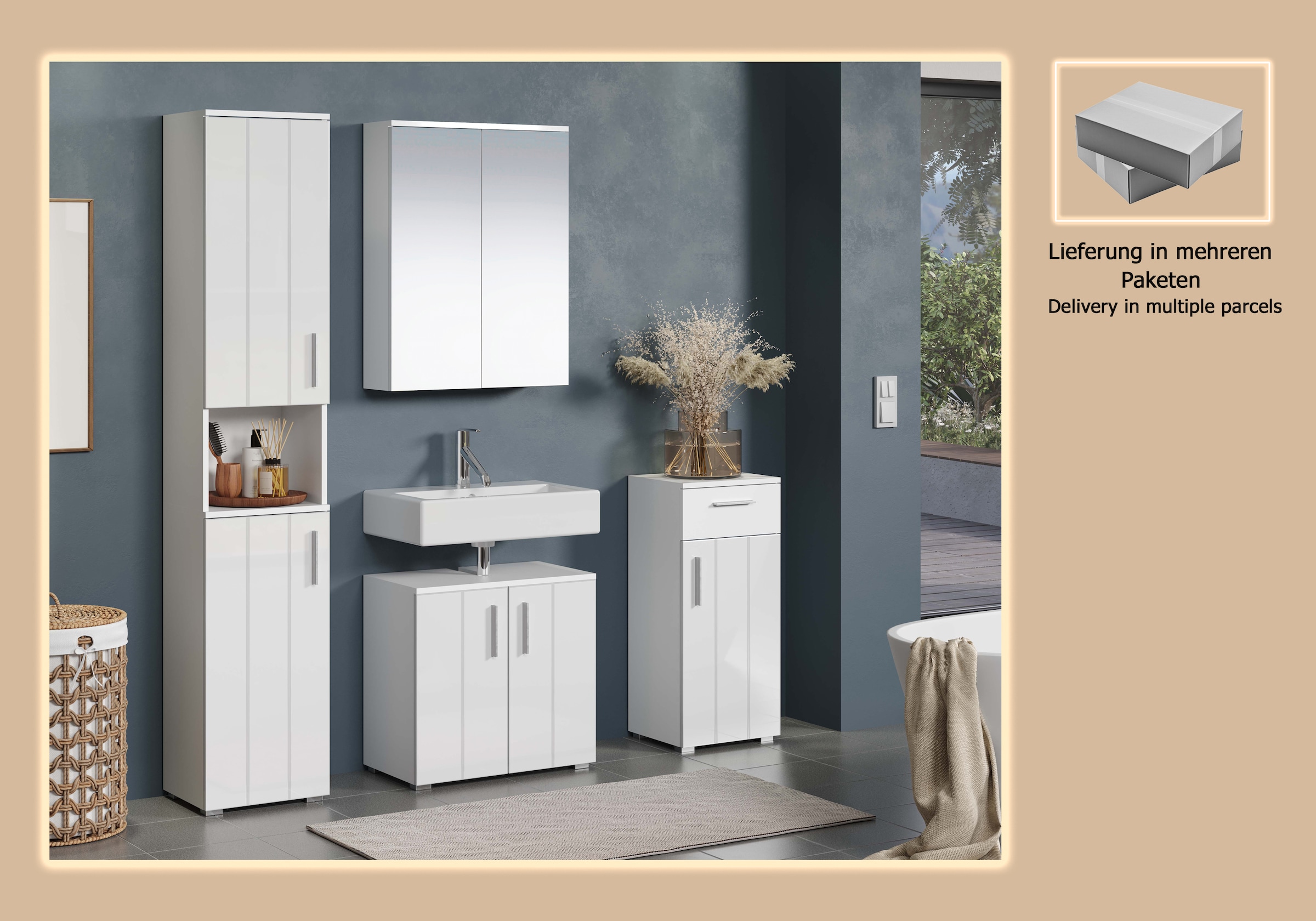 welltime Ensemble de salle de bains »Prag« Set, 4 cuis tlg.