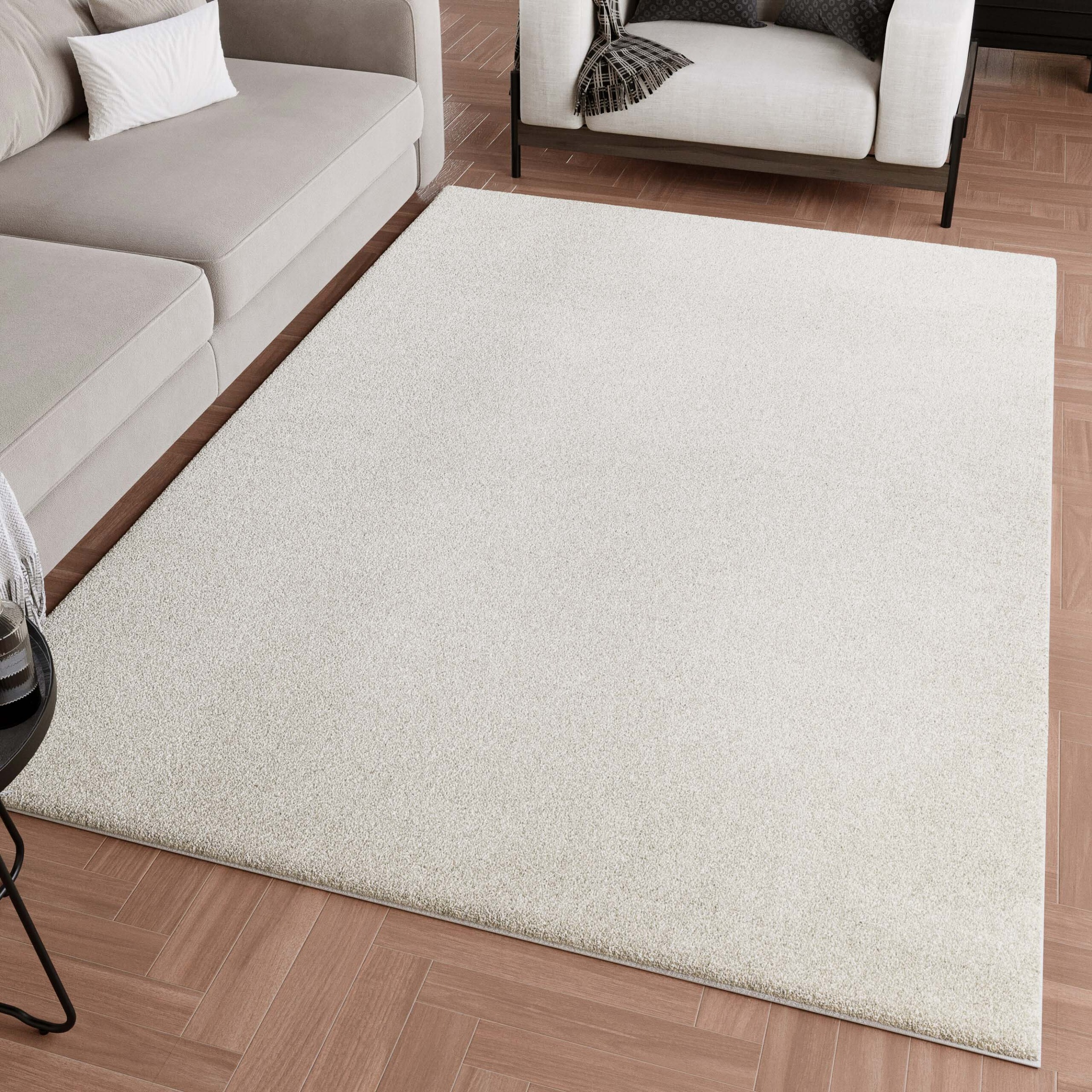 Wecon home Tapis »Wogh« Rectangulaire 25 mm Höhe Kurzflor, maschinell gewebt, robust, Wohn- & Schlafzimmer, einfarbig