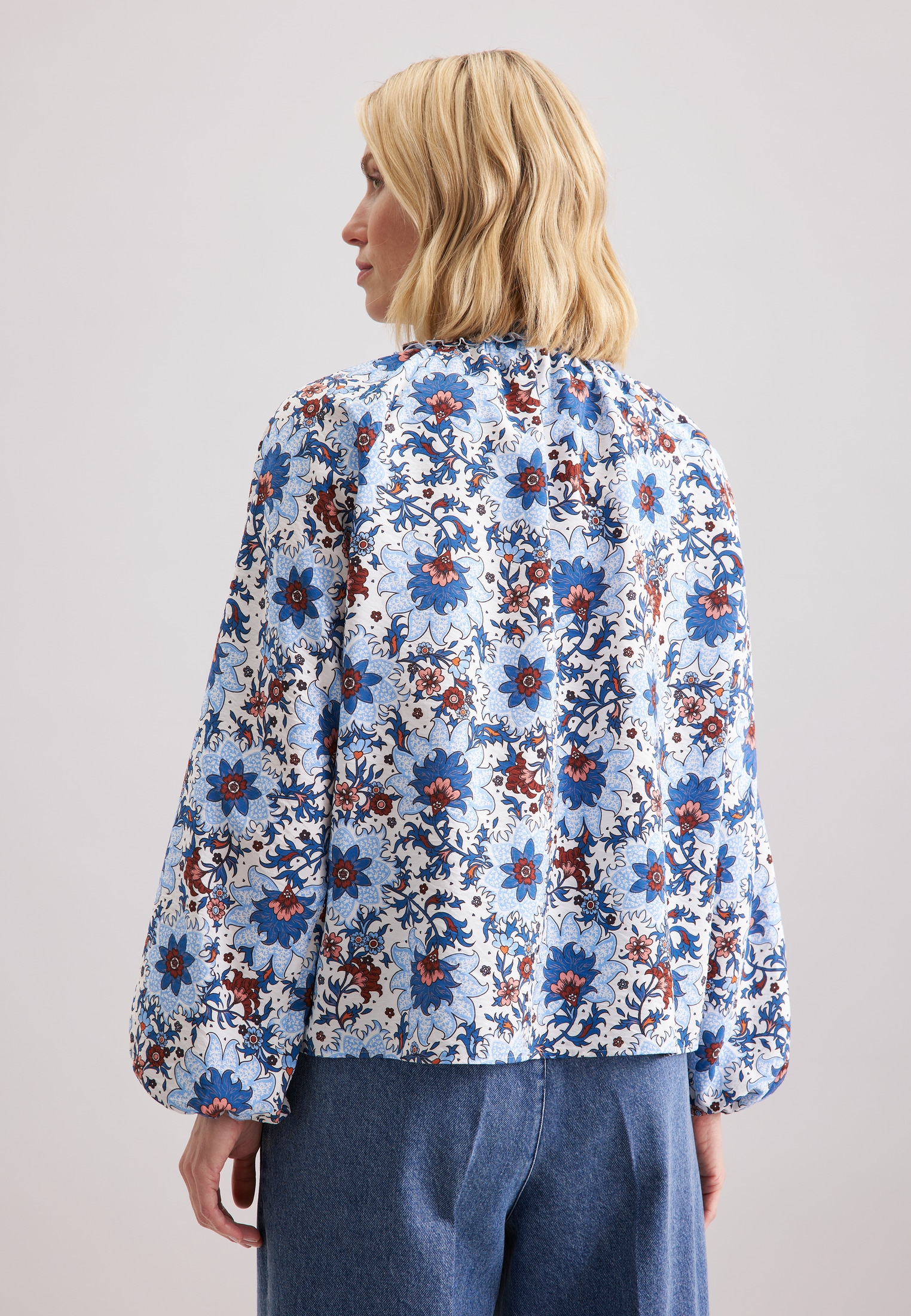 seidensticker Blouse classique »Schwarze Rose« Tunika Druck